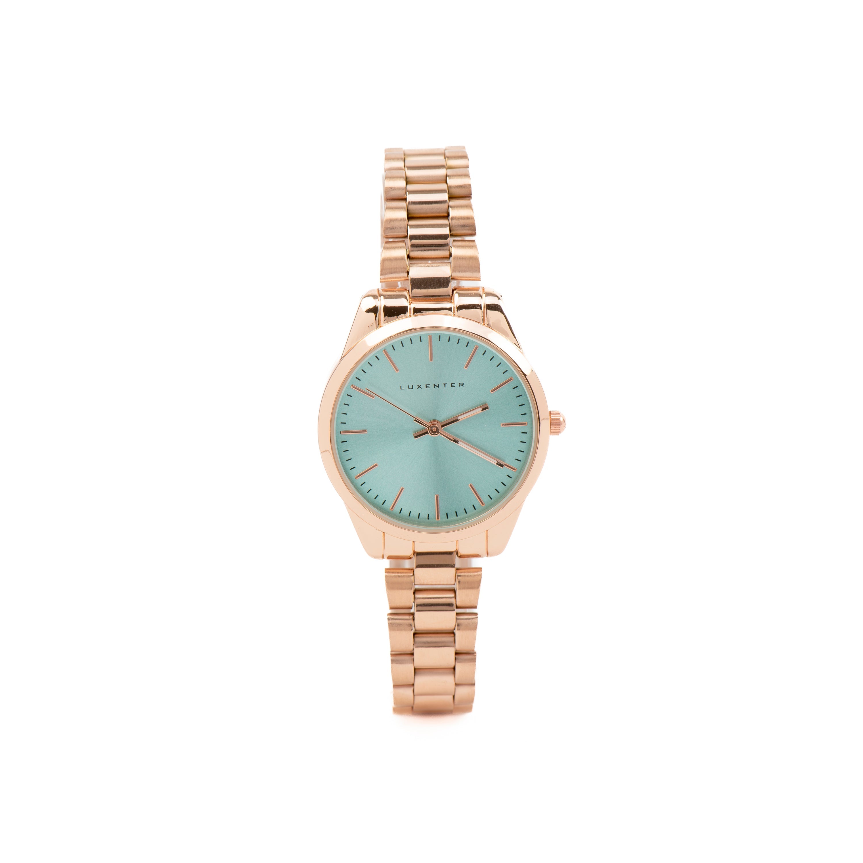 Reloj con Metalizado Azul Claro acabado oro Rosa 18K - Verni