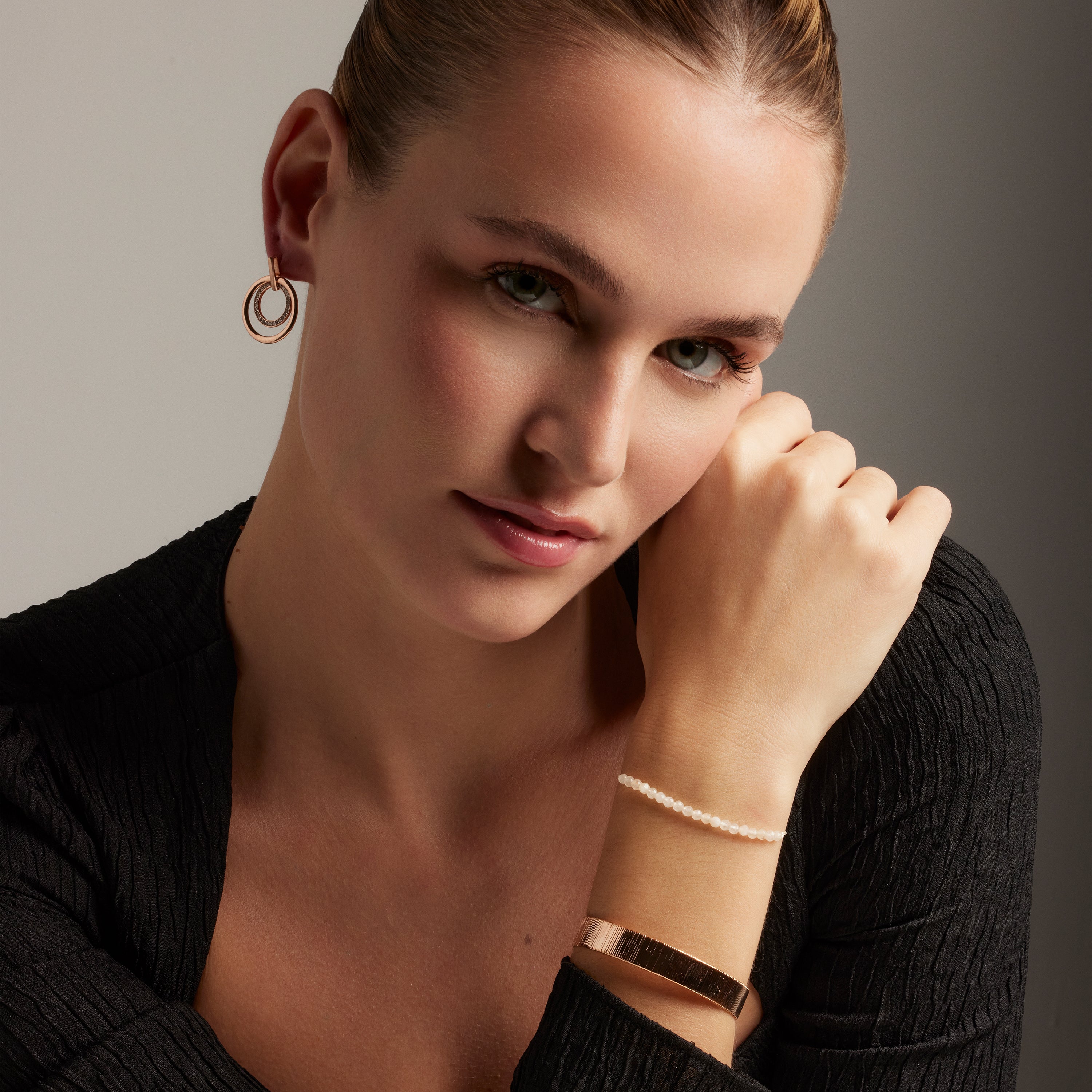 Armband afgewerkt in 18K roségoud - Onika