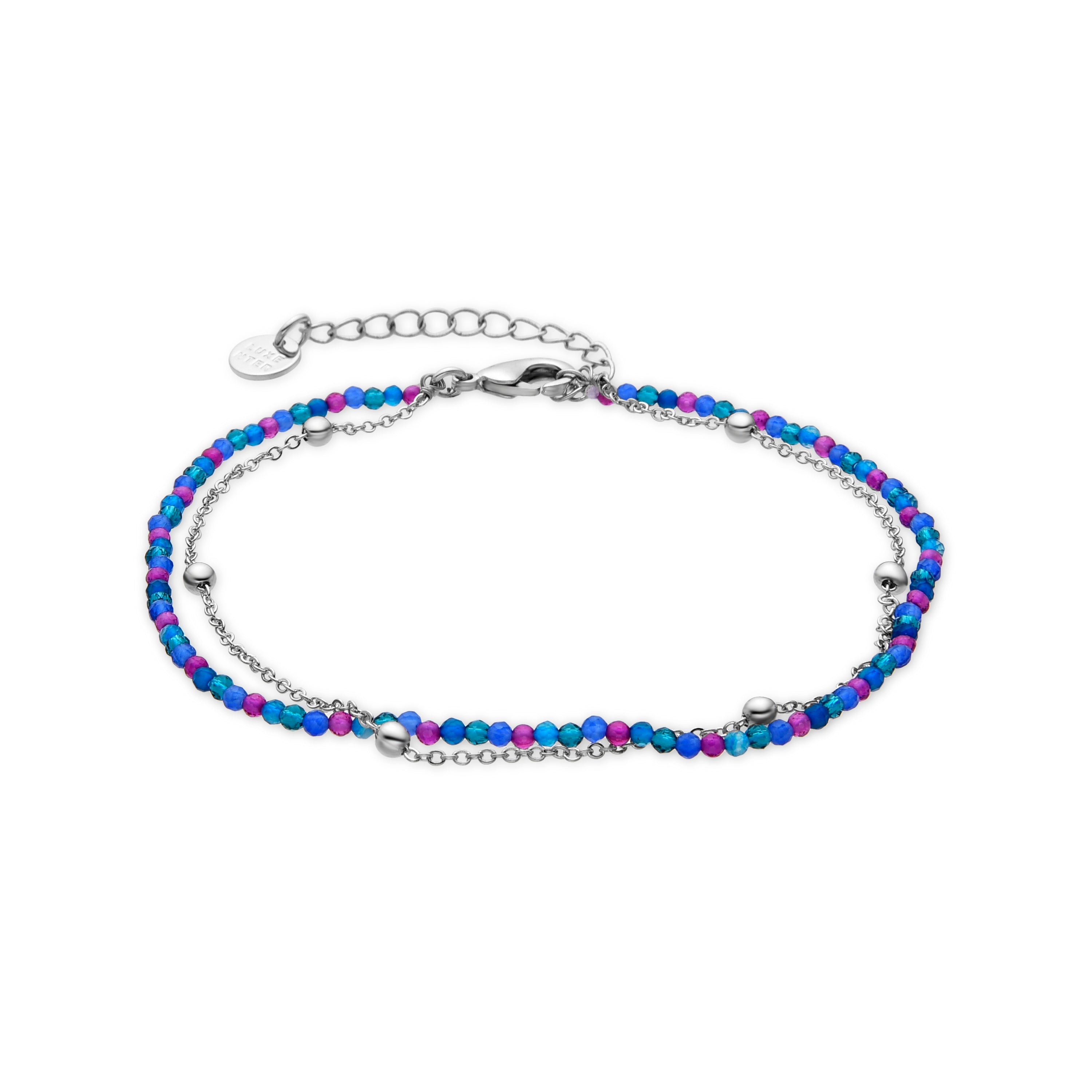 Pulsera con Cristal Morado acabado plata - Miwa