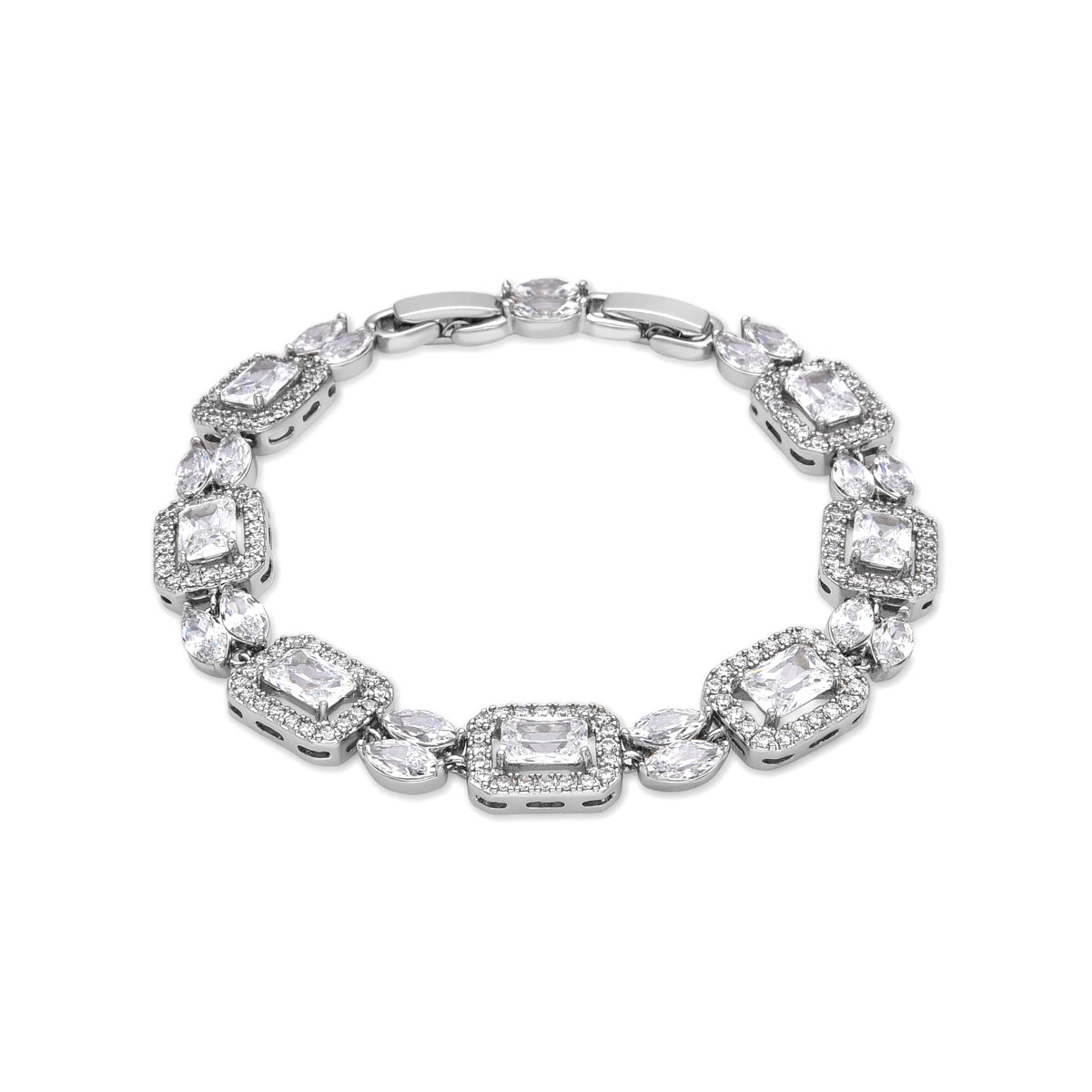 Bracciale con Zirconia Brillante finitura argento - Neda