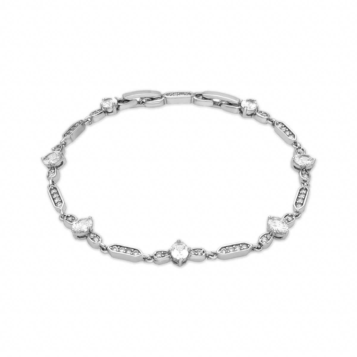 Bracciale con Zirconia Brillante finitura argento - Sanu