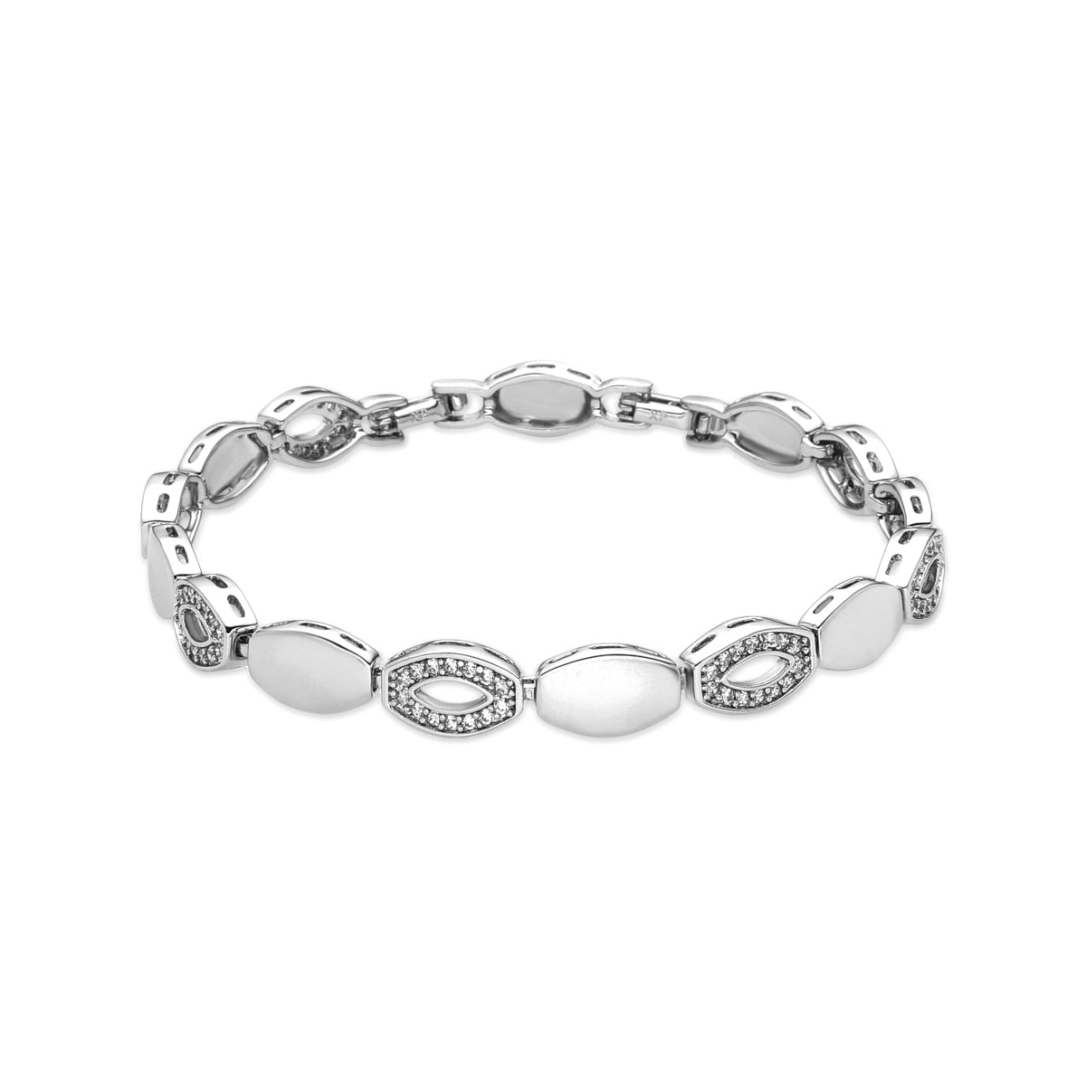 Bracciale con Zirconia Brillante finitura argento - Livas