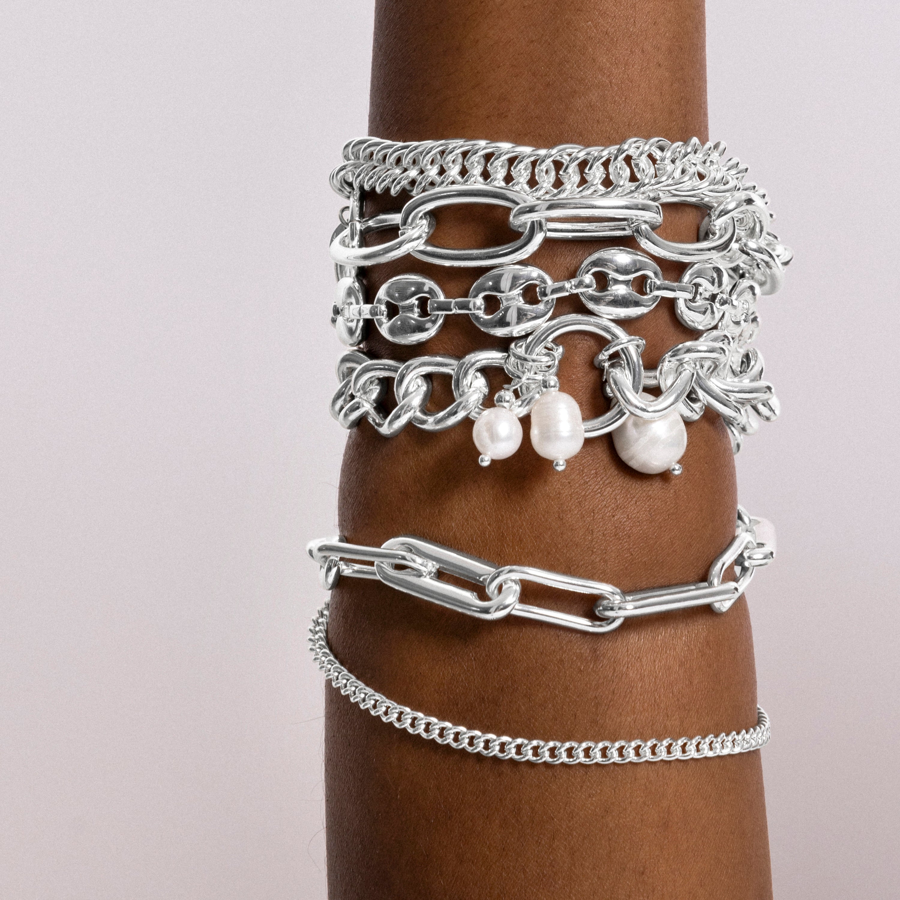 Pulsera acabada en rodio - Hizi