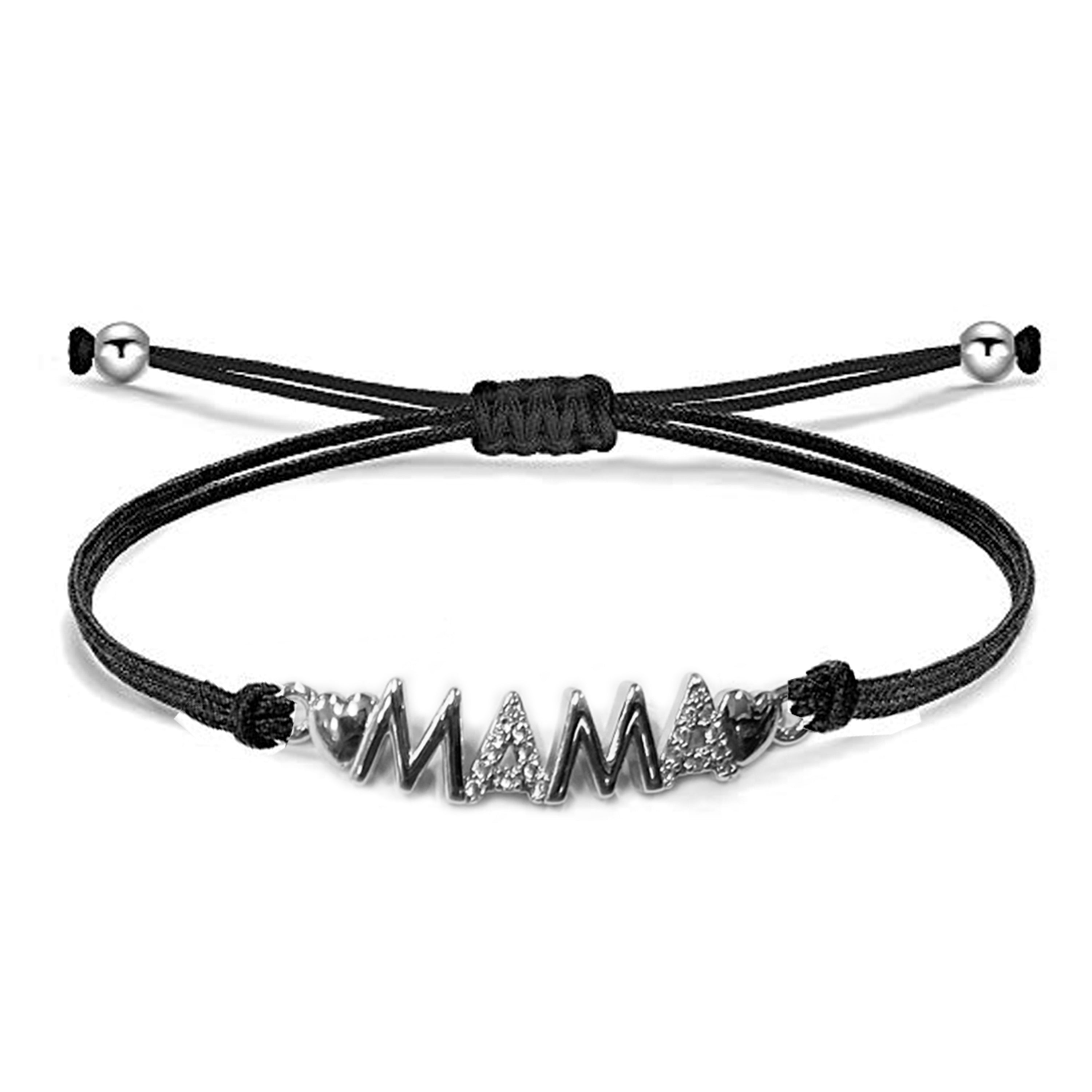 Pulsera de Circonita Brillante acabada en rodio - Mamá