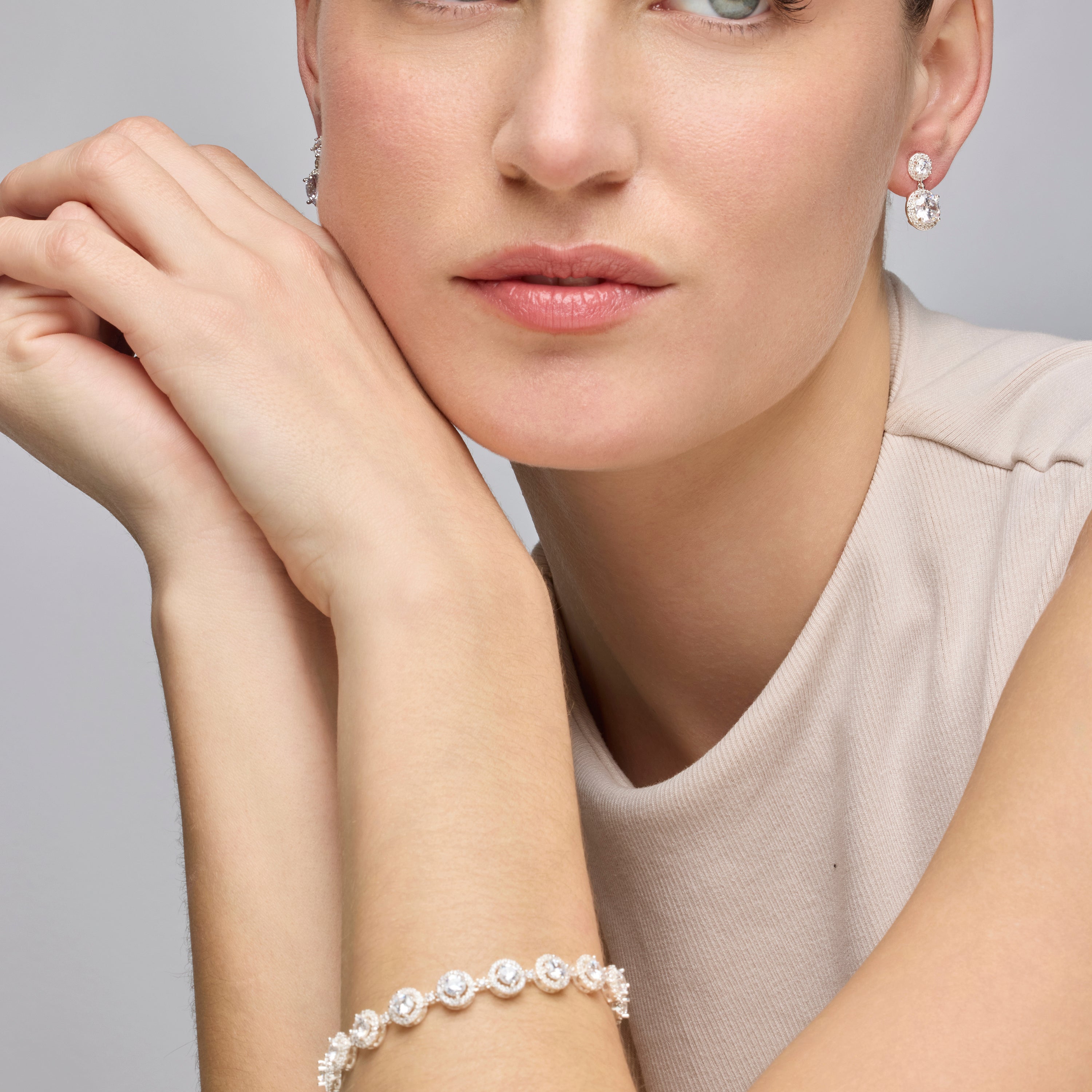 Pulsera con - acabado plata - Heta