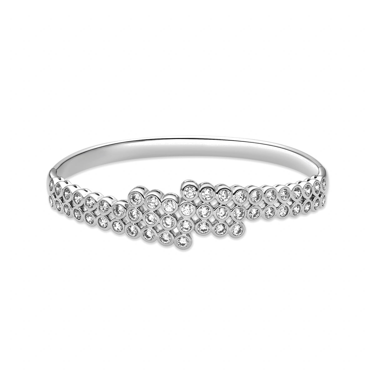 Bracciale con Zirconia Brillante finitura argento - Shaxba