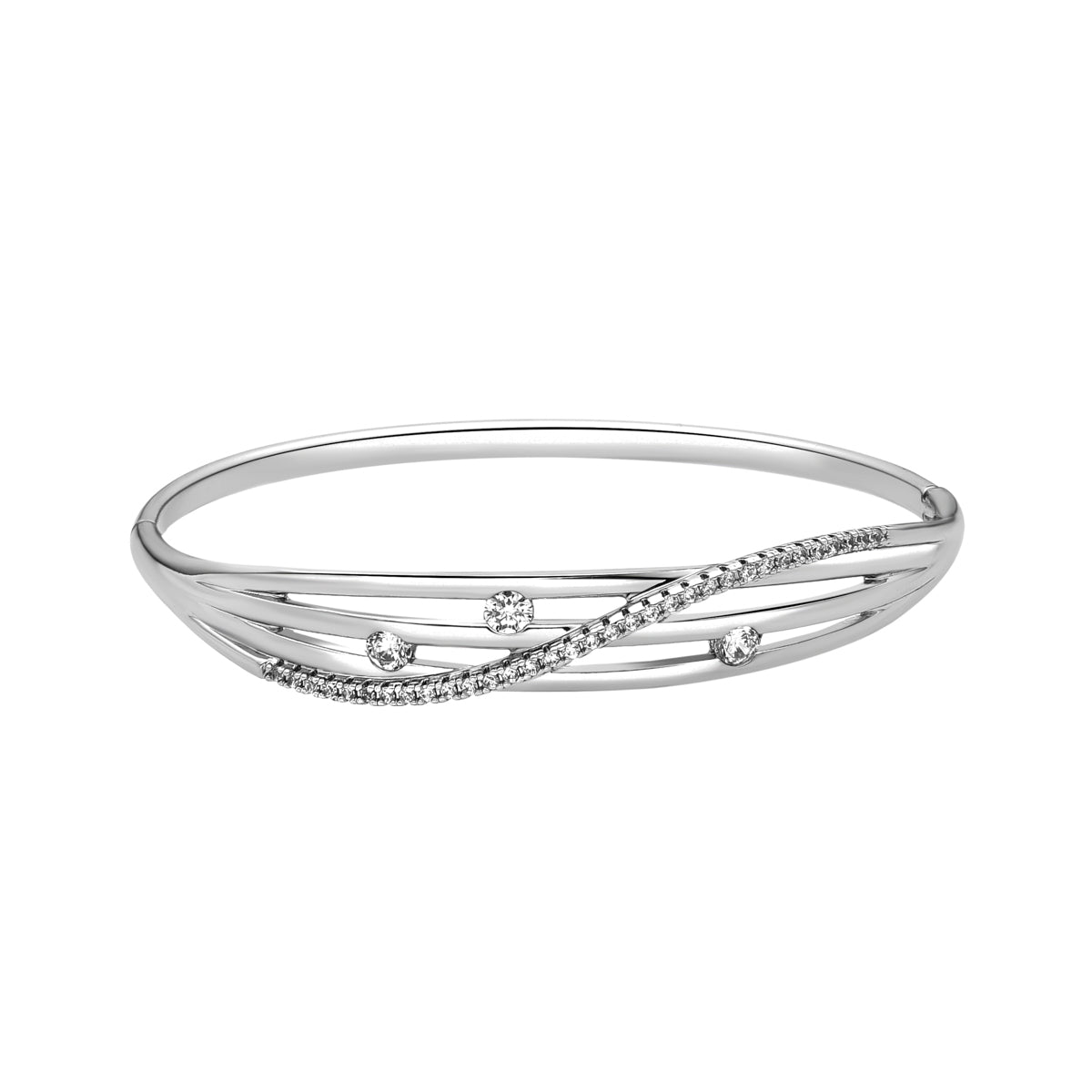 Bracciale con Zirconia Brillante finitura argento - Rienme