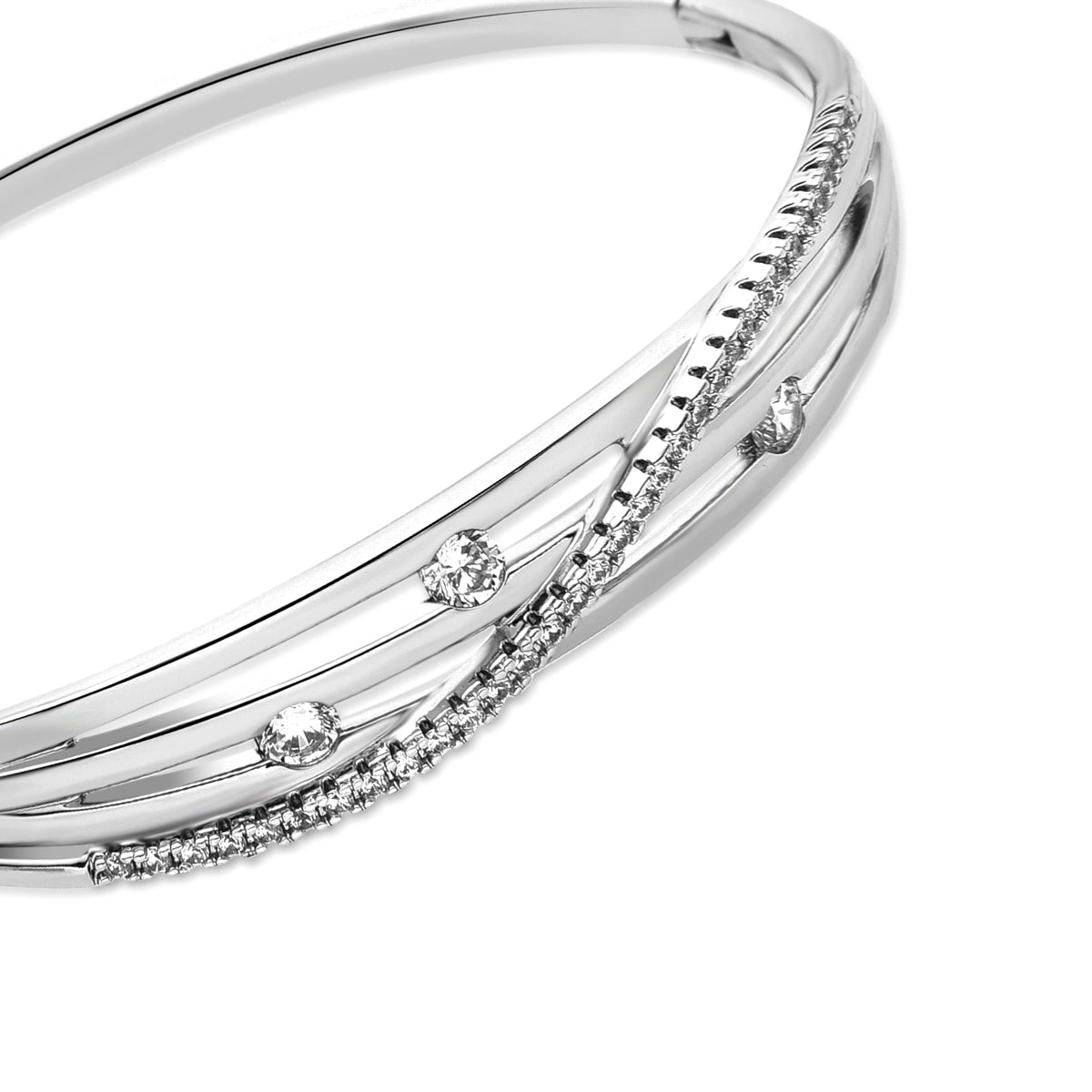 Bracciale con Zirconia Brillante finitura argento - Rienme