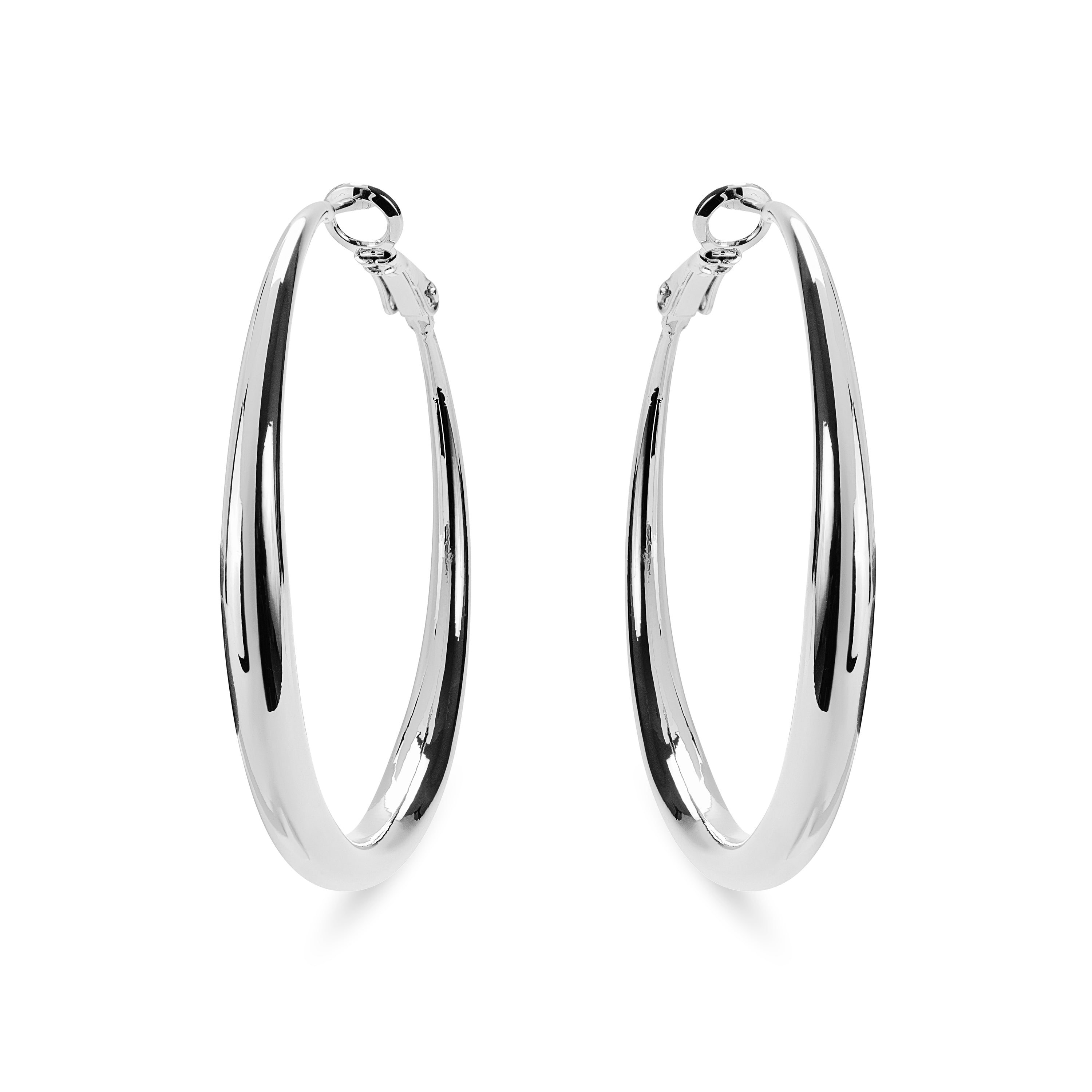 Rhodium-finished earrings - Sira