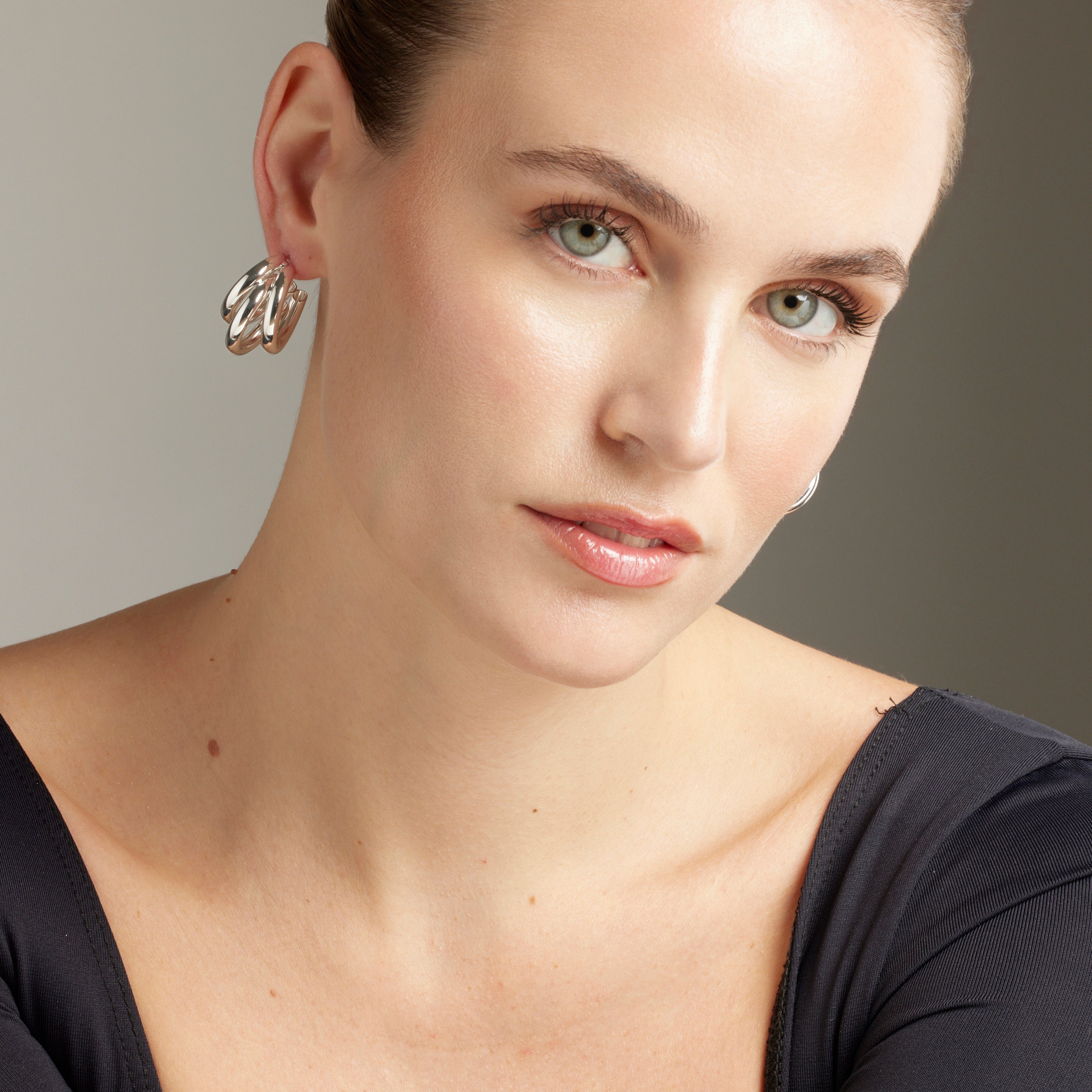 Pendientes acabado plata - Nove