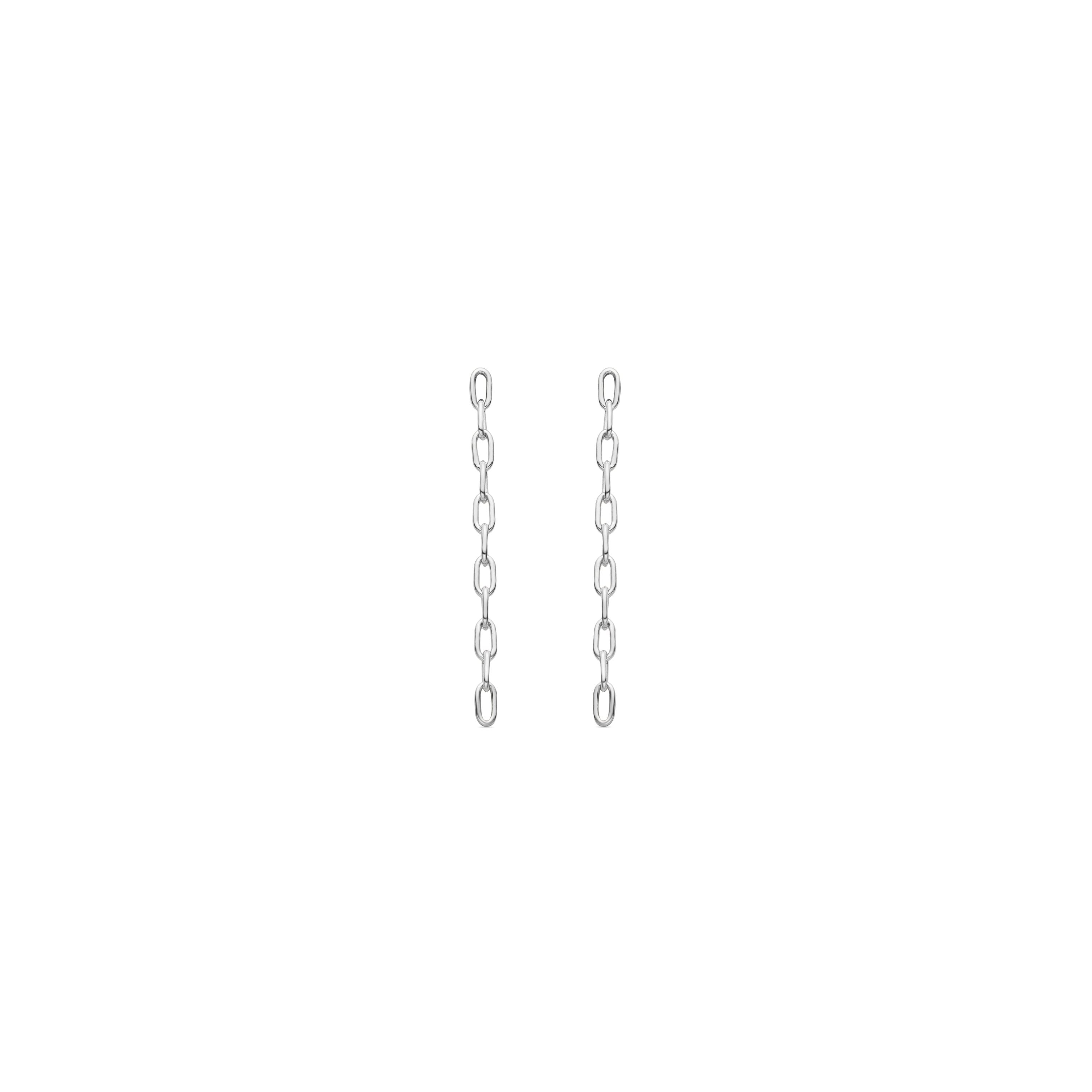 Boucles d'oreilles finies en rhodium - Ahud