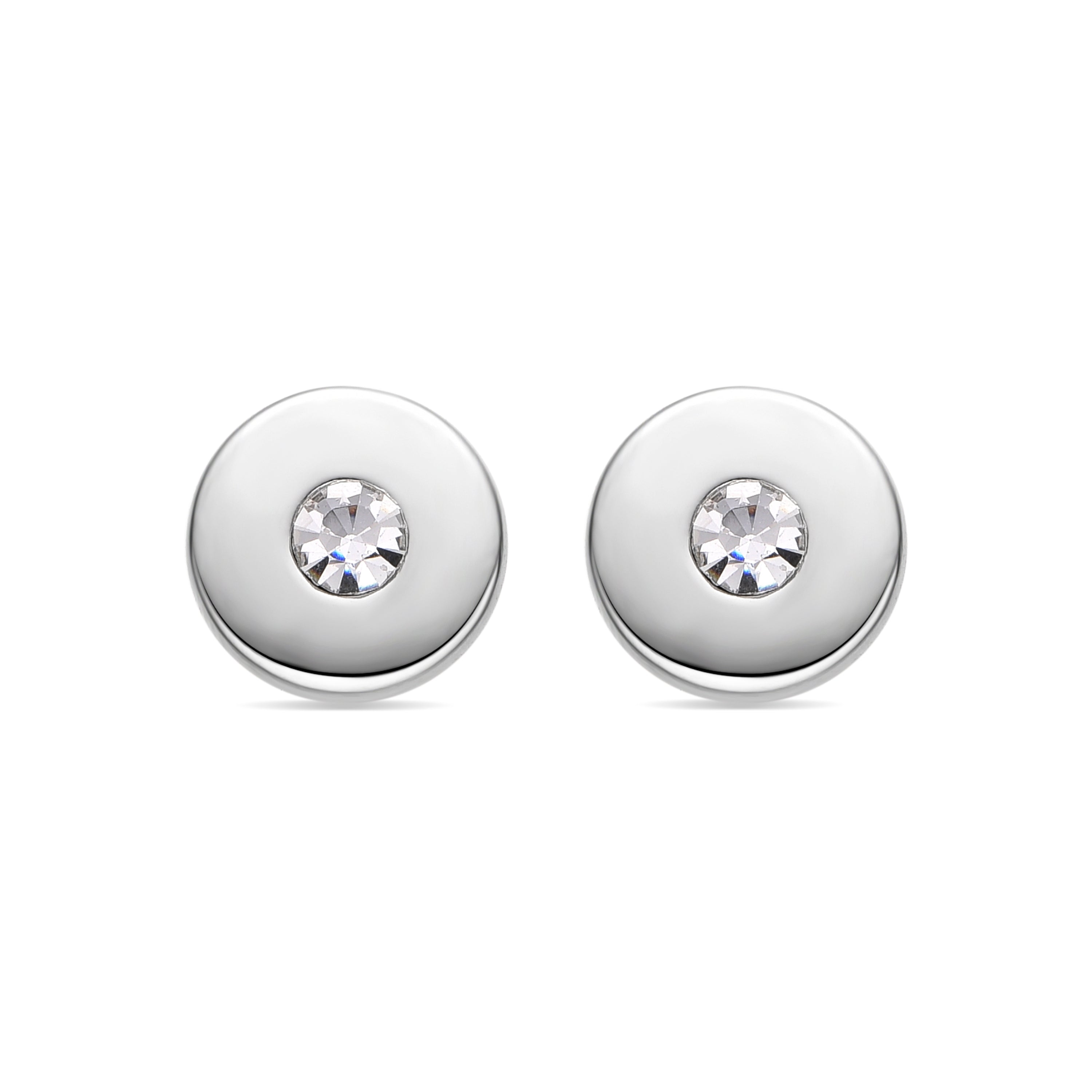 Pendientes con Circonita Brillante acabado plata - Moi