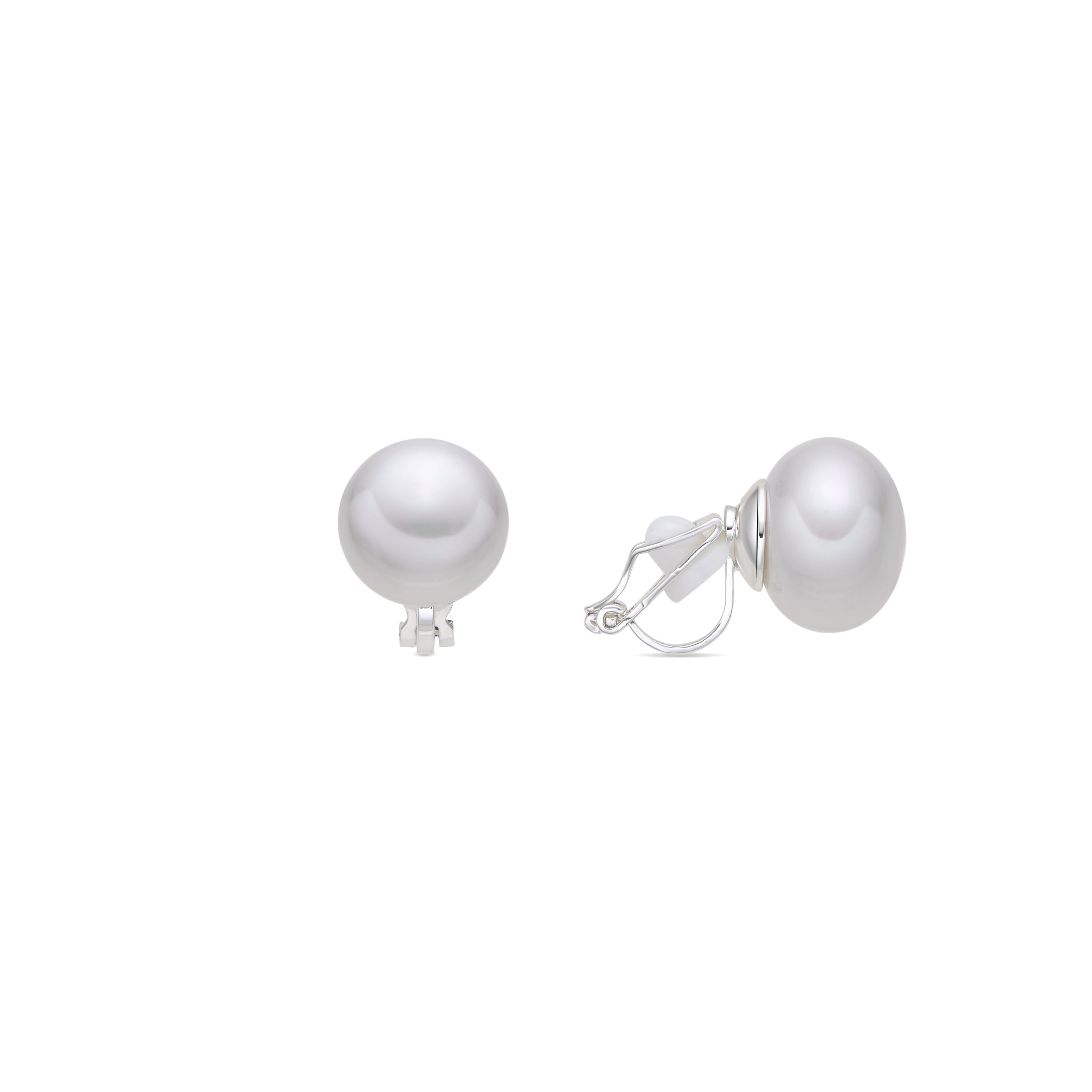 Pendientes acabado plata y Perla Blanca - Benet