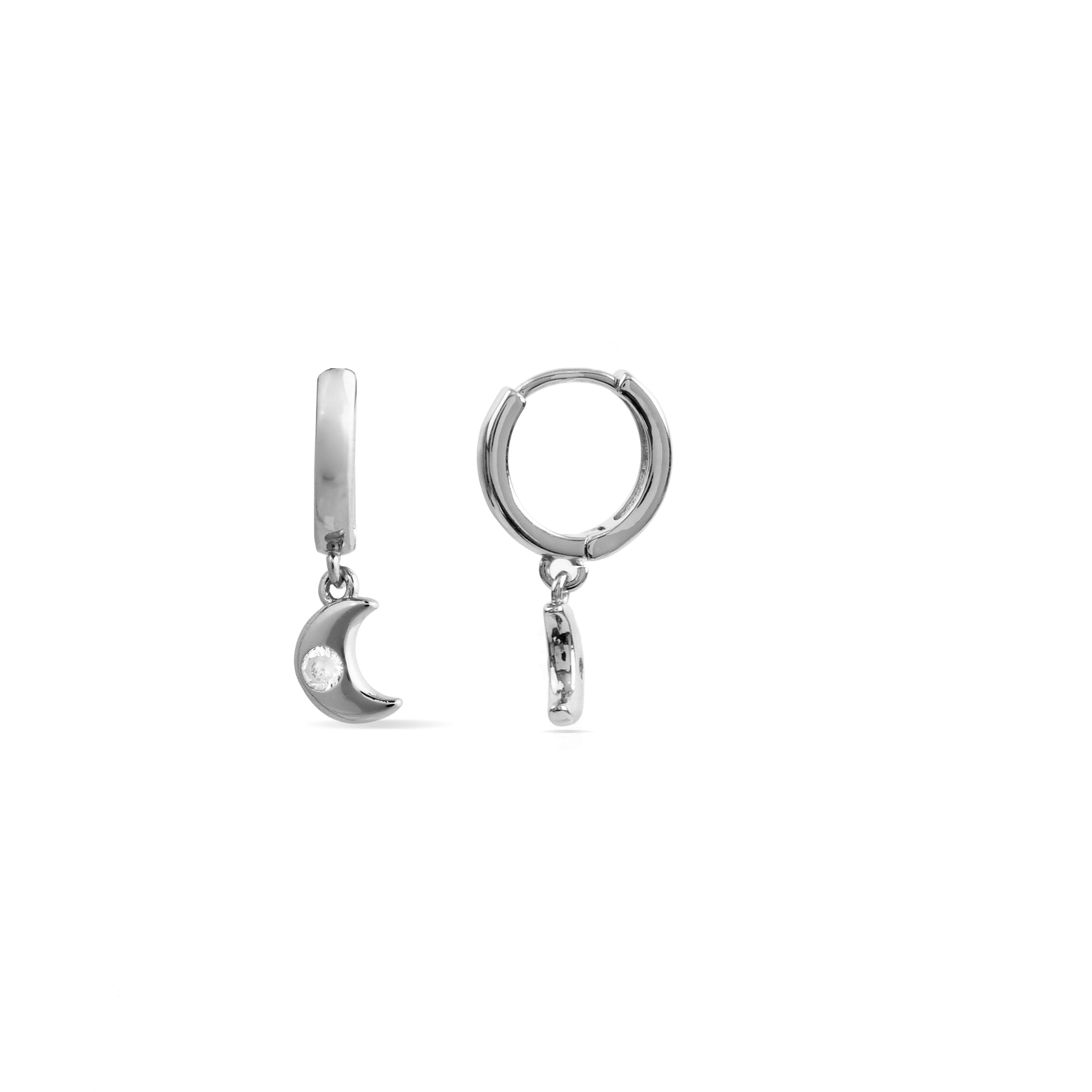 Pendientes de Circonita Brillante acabados en rodio - Nekiel