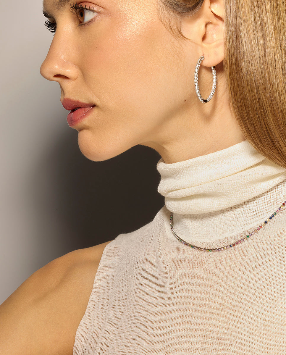 Boucles d'oreilles - finition argent - Libub