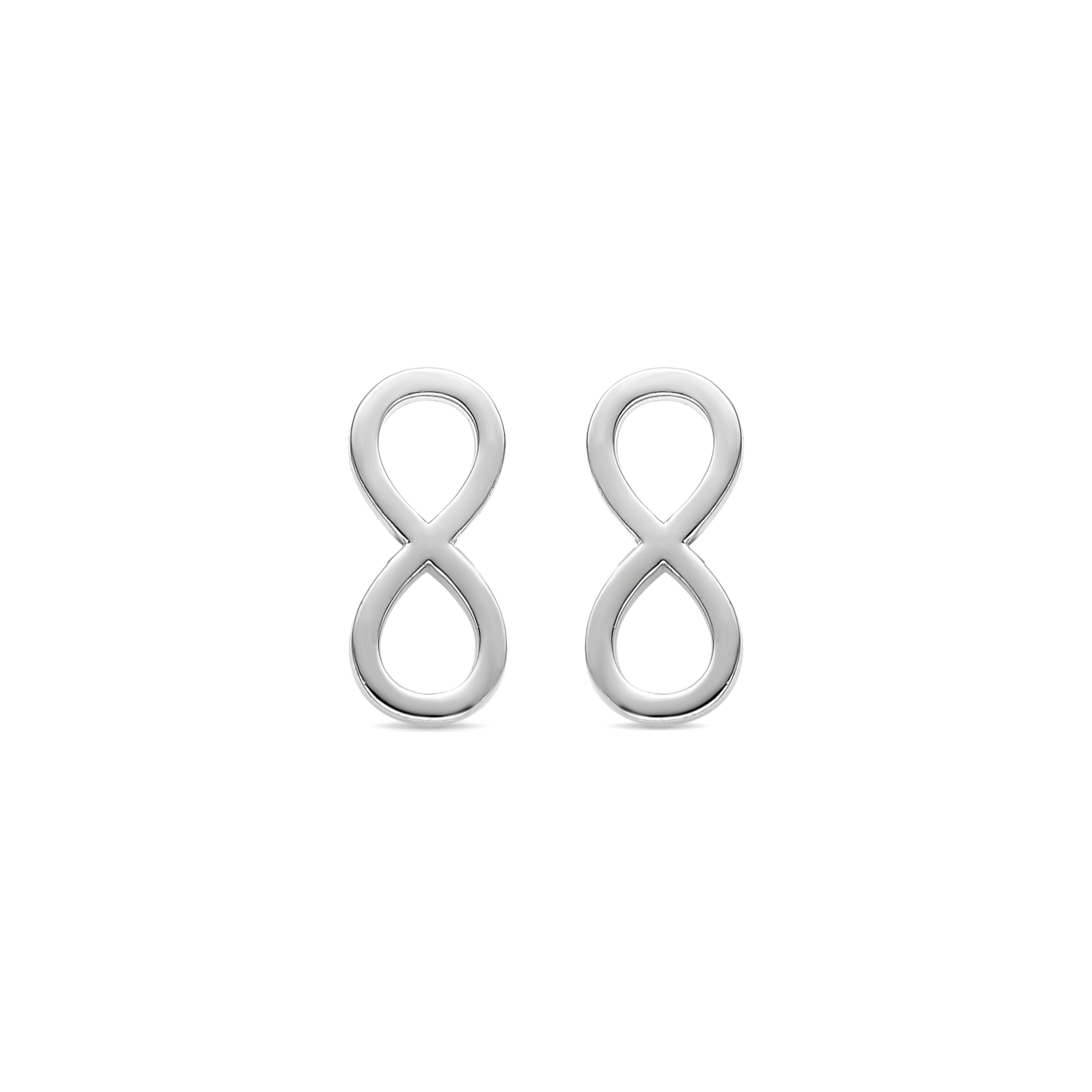 Pendientes de Circonita Brillante acabados en rodio - Infinity