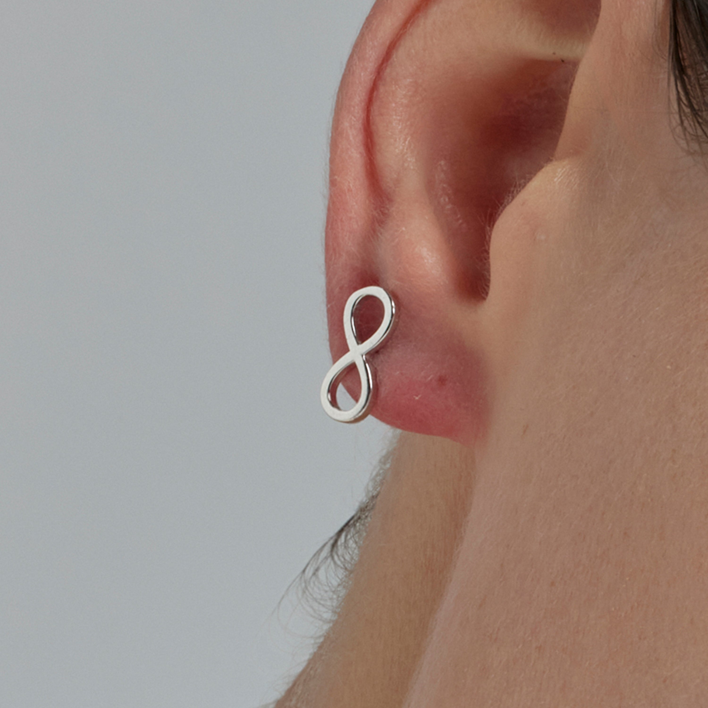 Pendientes de Circonita Brillante acabados en rodio - Infinity