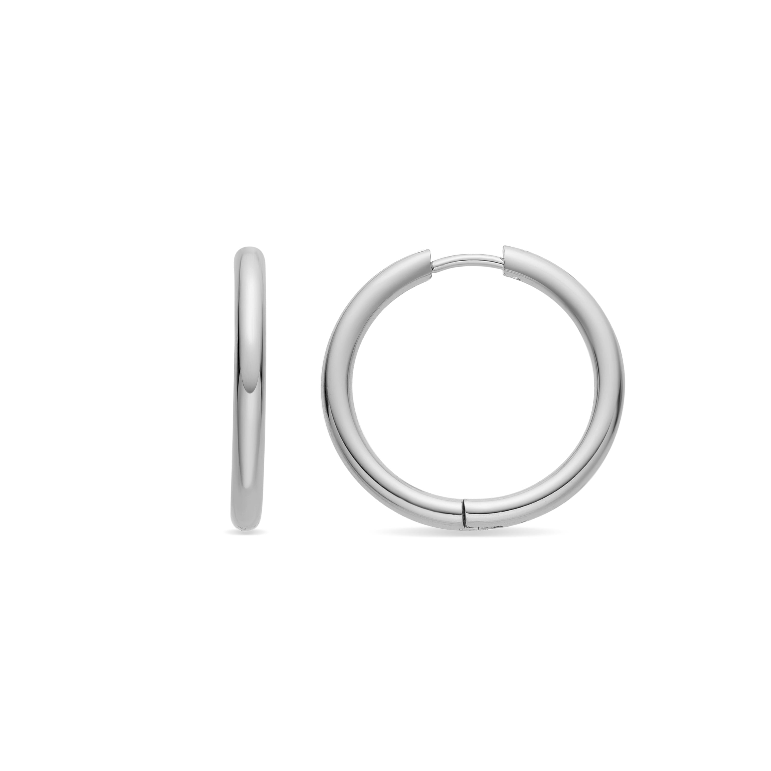 Pendientes acabado plata - Basem
