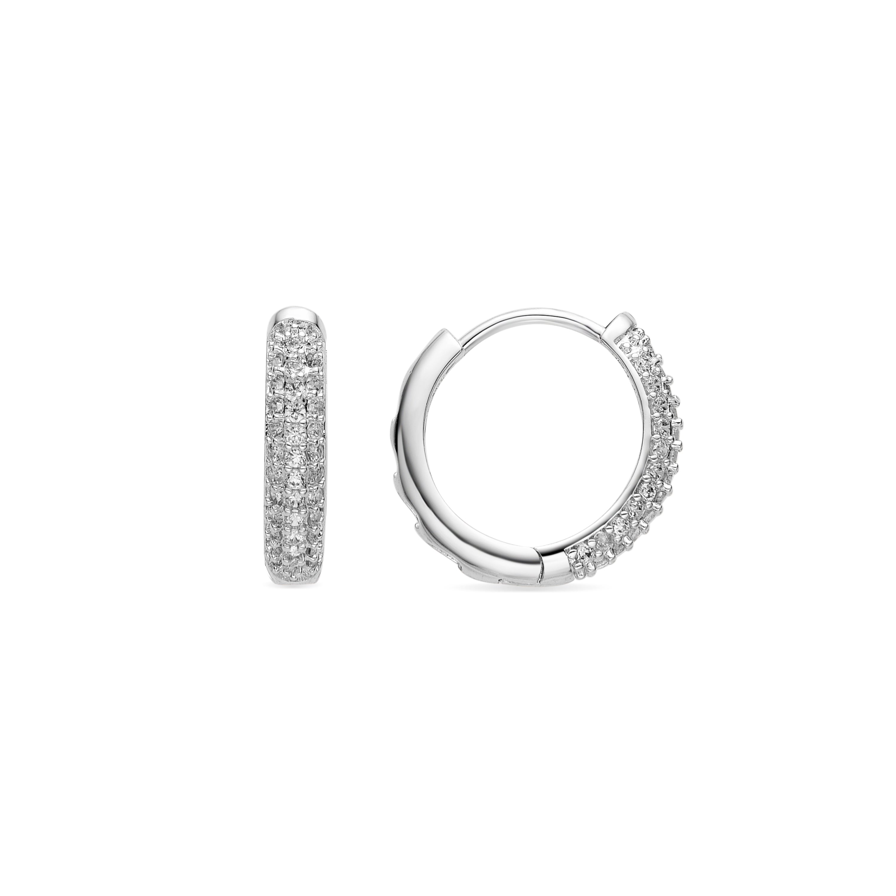 Pendientes con Circonita Brillante acabado plata - Rymi