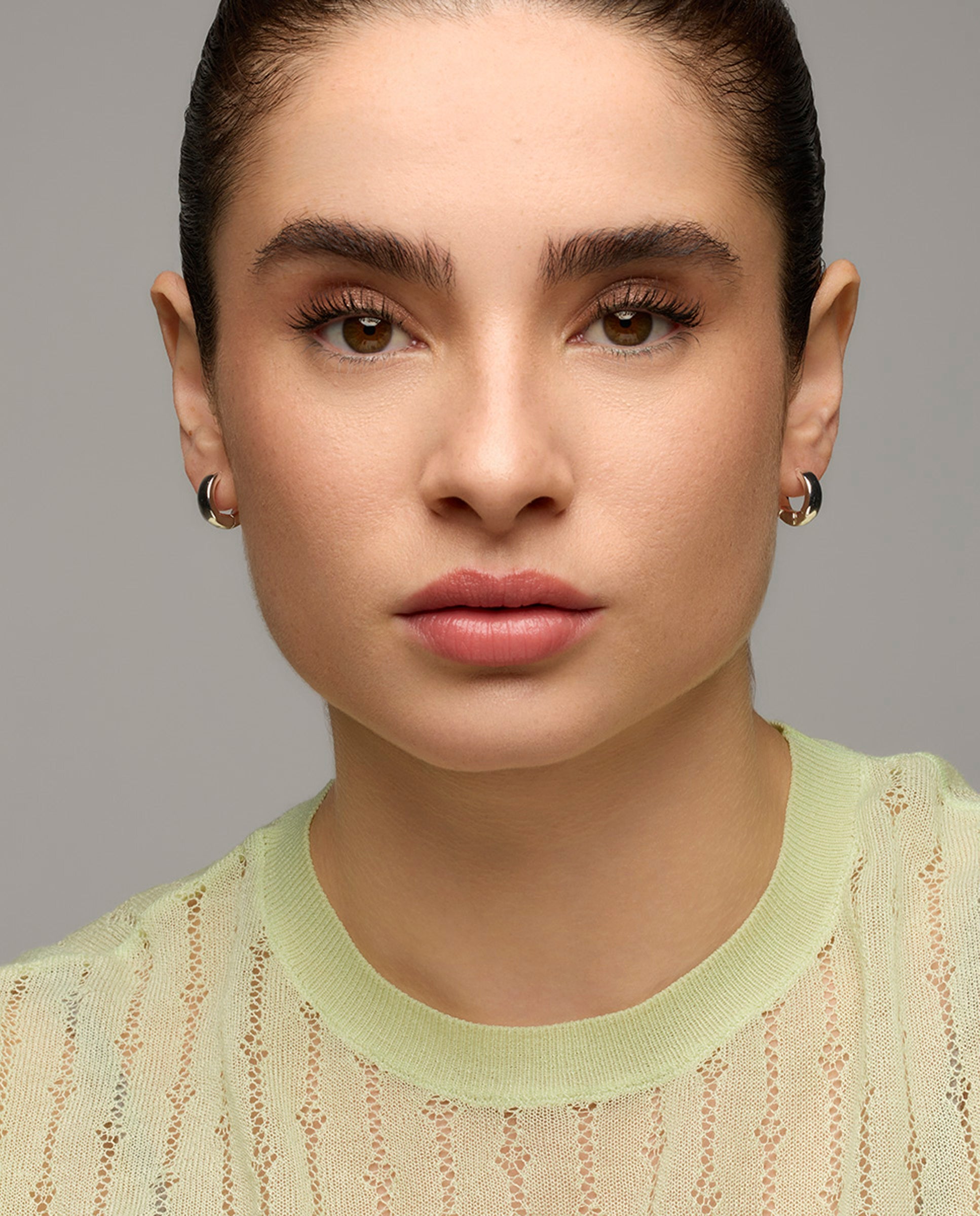 Earrings with - silver finish - Iko