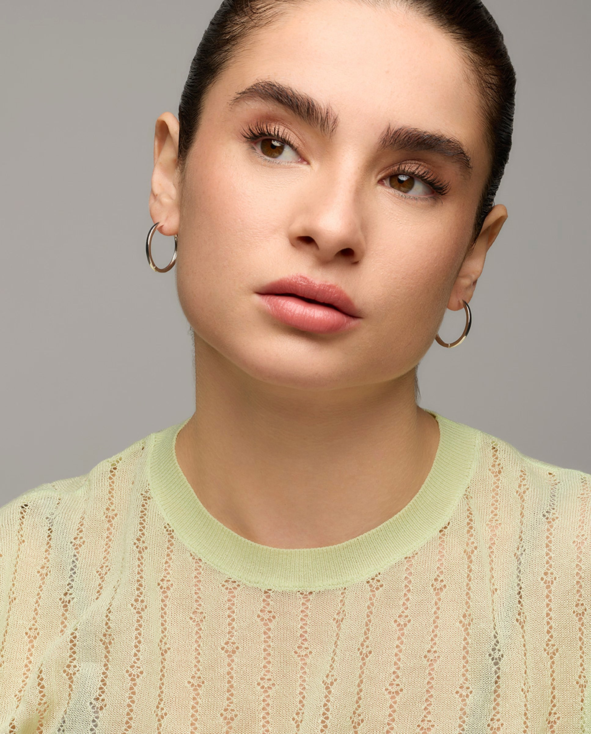 Earrings with - silver finish - Umsy