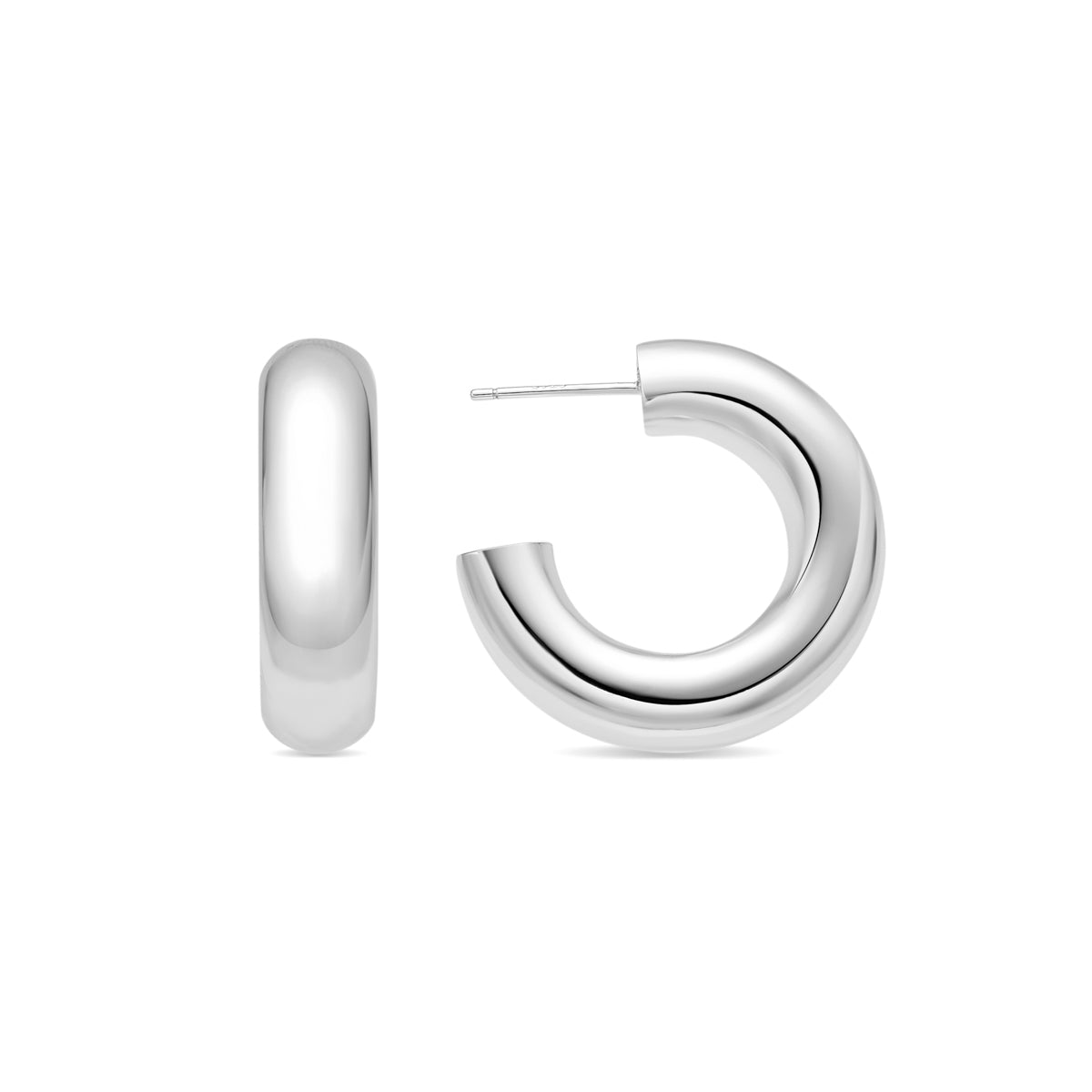Pendientes con - acabado plata - Thea