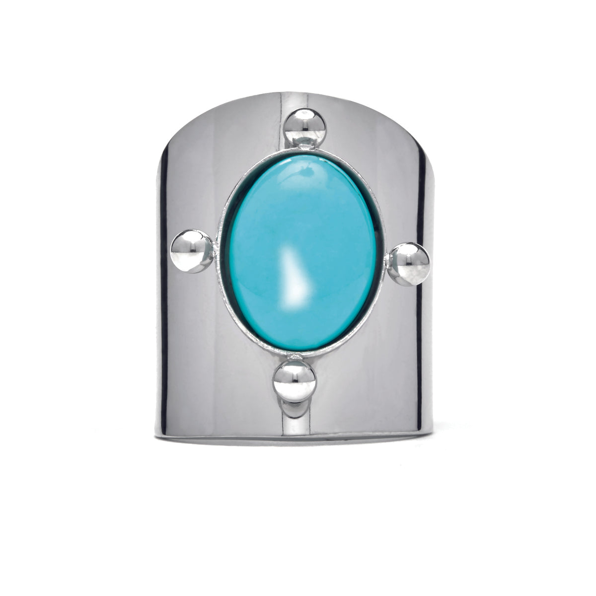 Silver finished ring and Amazonite - Kumora