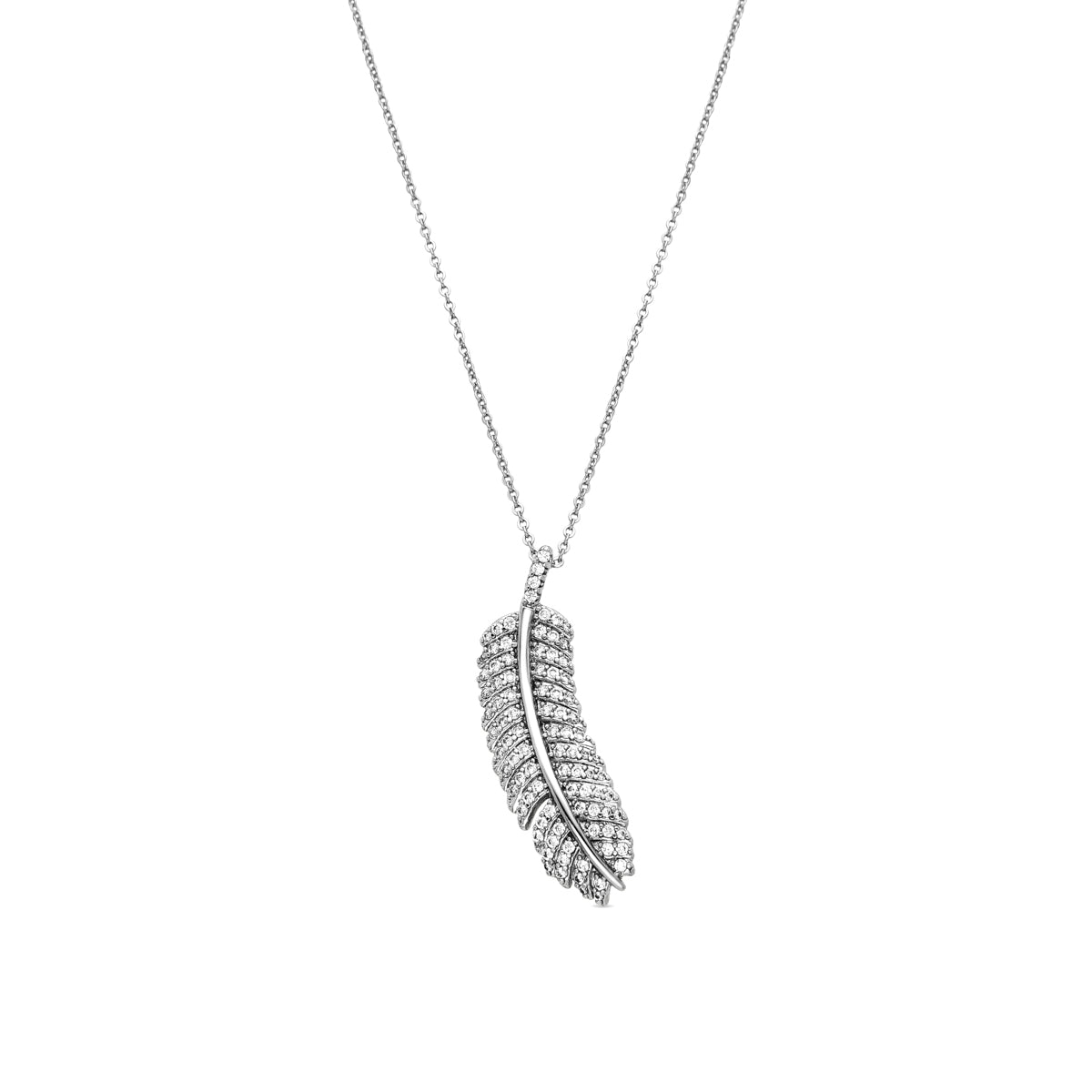 Collana con Zirconia Brillante finitura argento - Hizbel