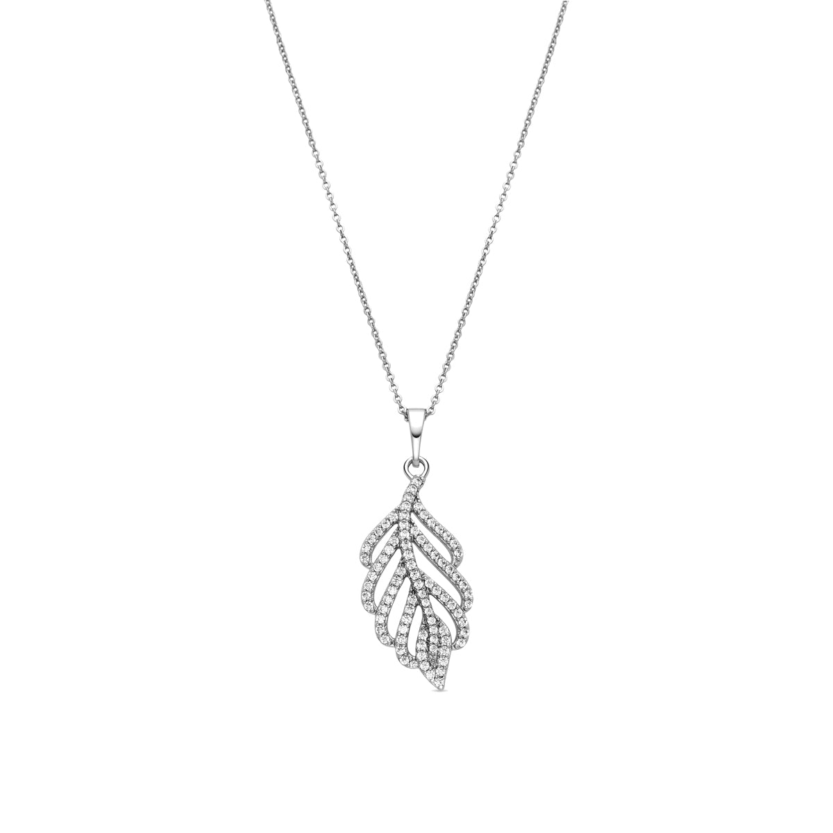 Collana con Zirconia Brillante finitura argento - Ceolpox