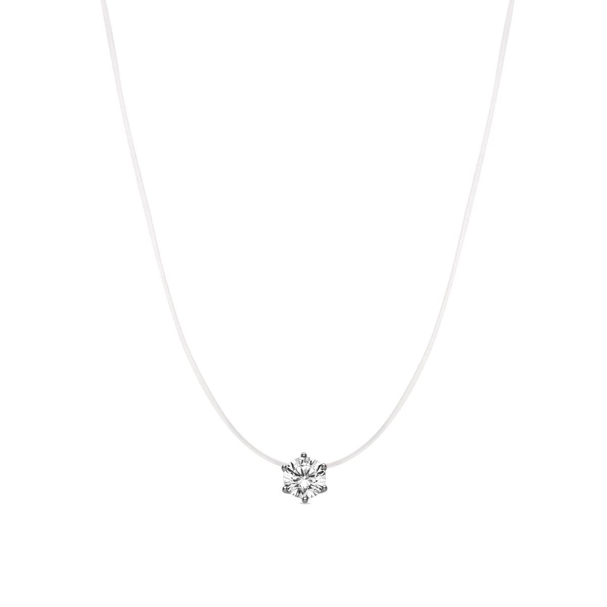 Collana con Zirconia Brillante finitura argento - Goyrys