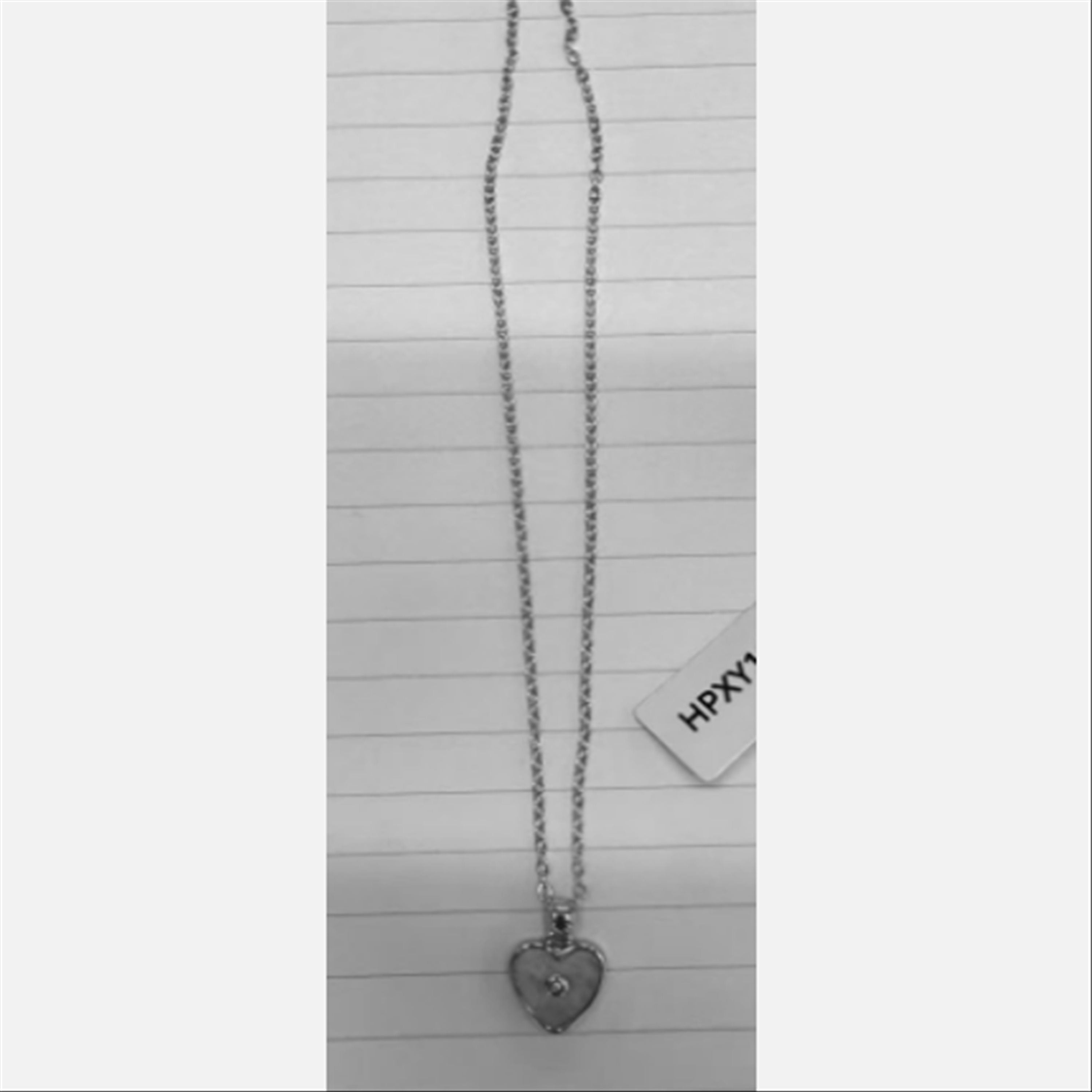 Collana finitura argento e Madreperla Bianca - Cuore