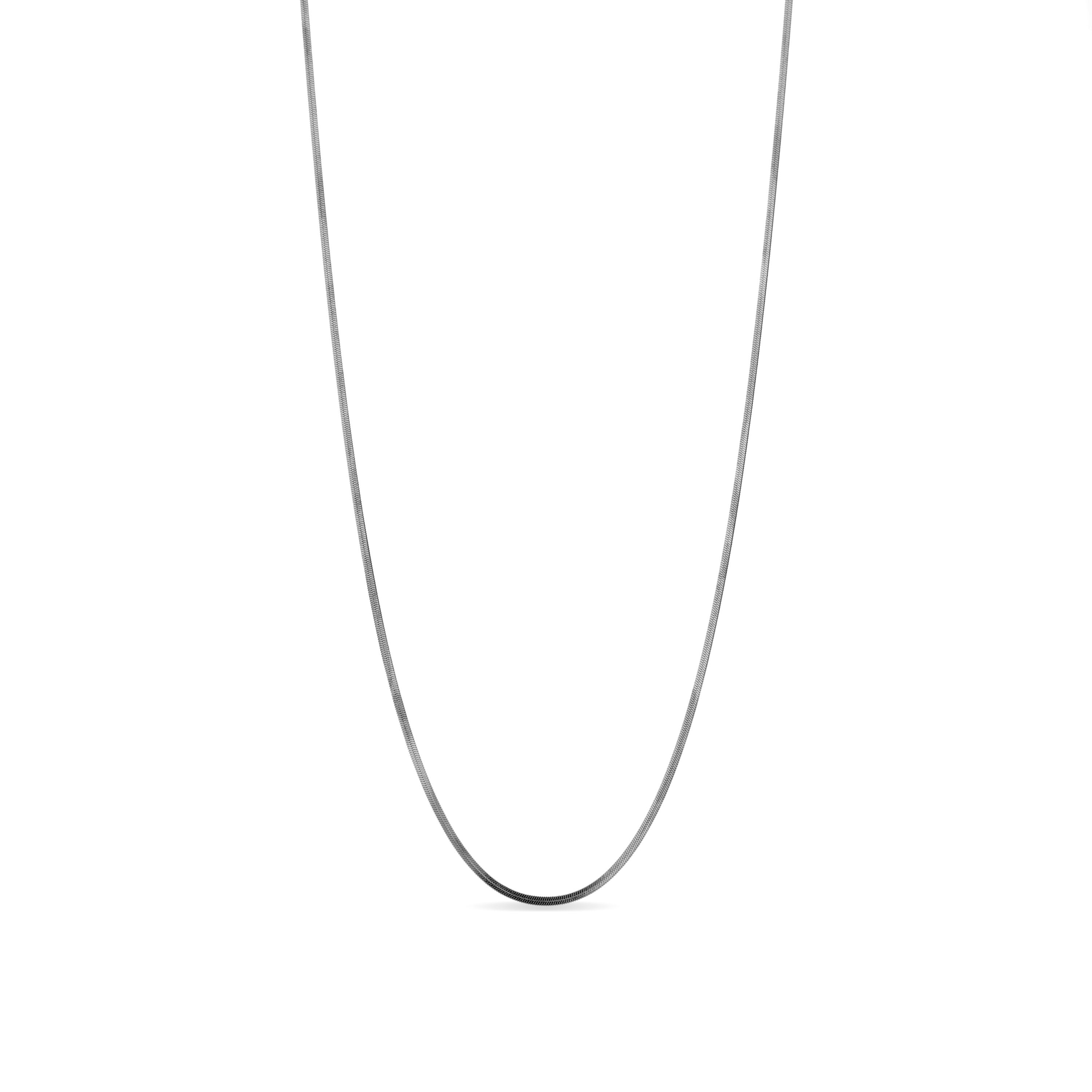 Rhodium-finished collar - Grak