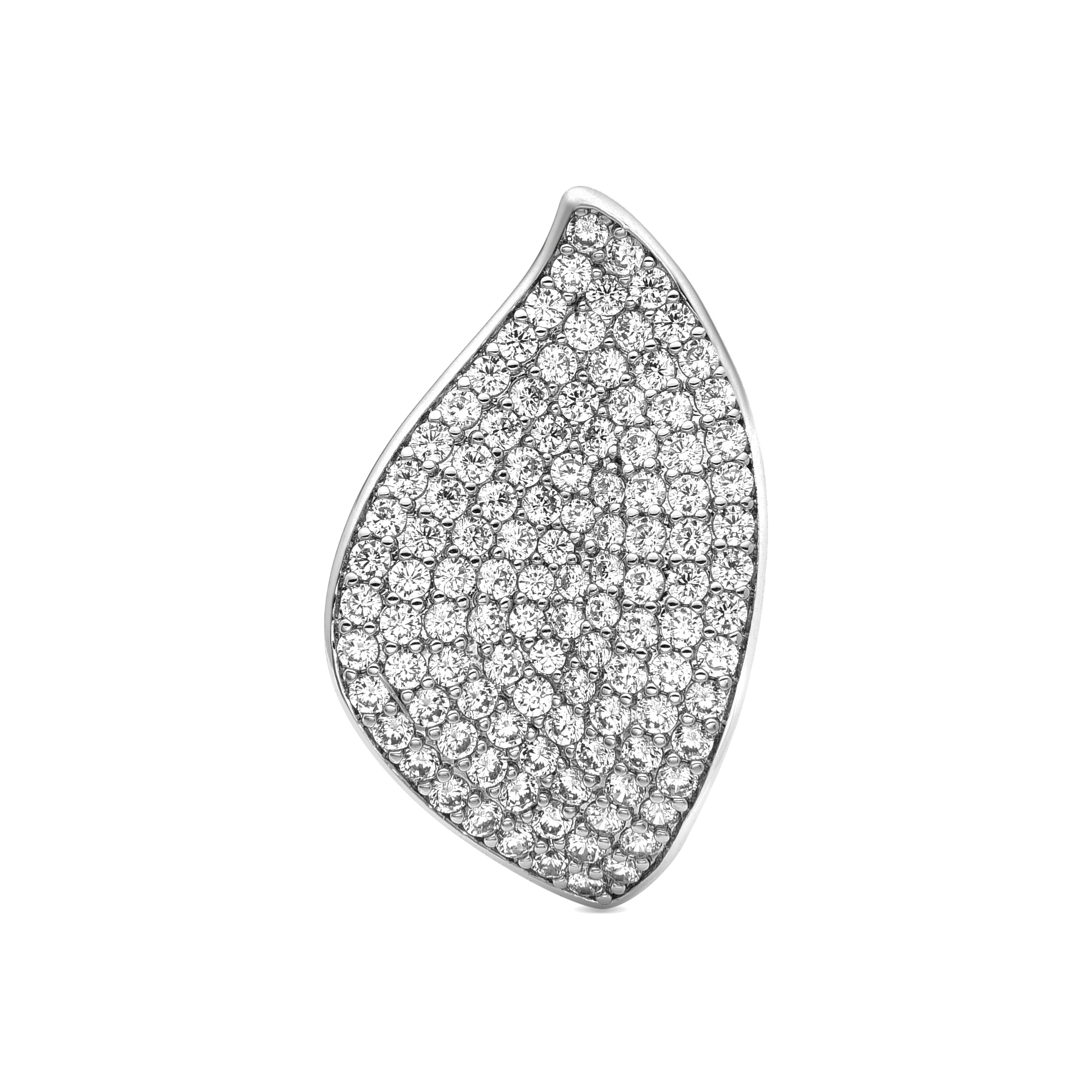 Ring met Sprankelende Zirkonia afgewerkt in zilver - Umha
