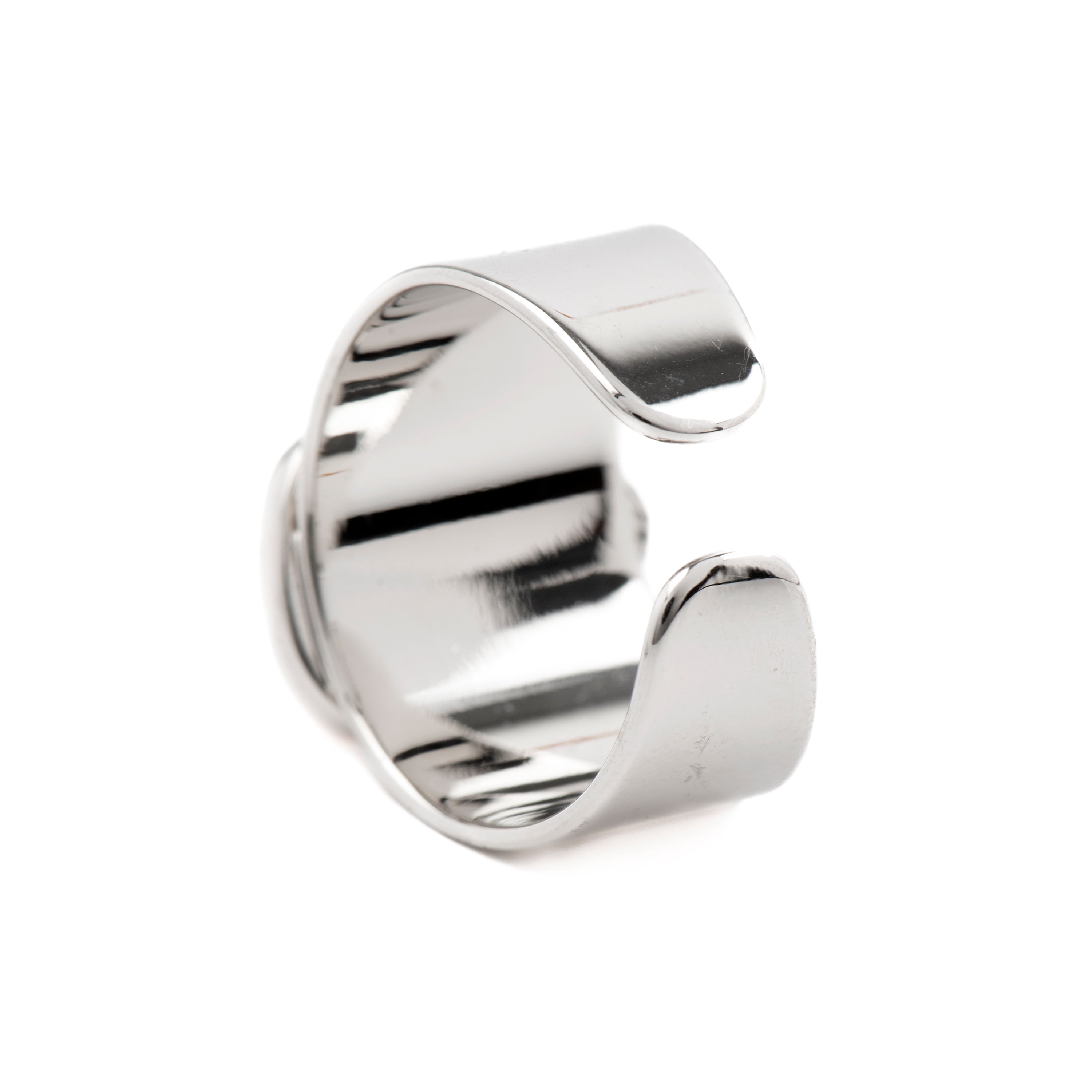 Blauer Achat-Ring mit Rhodium-Finish - Sheak