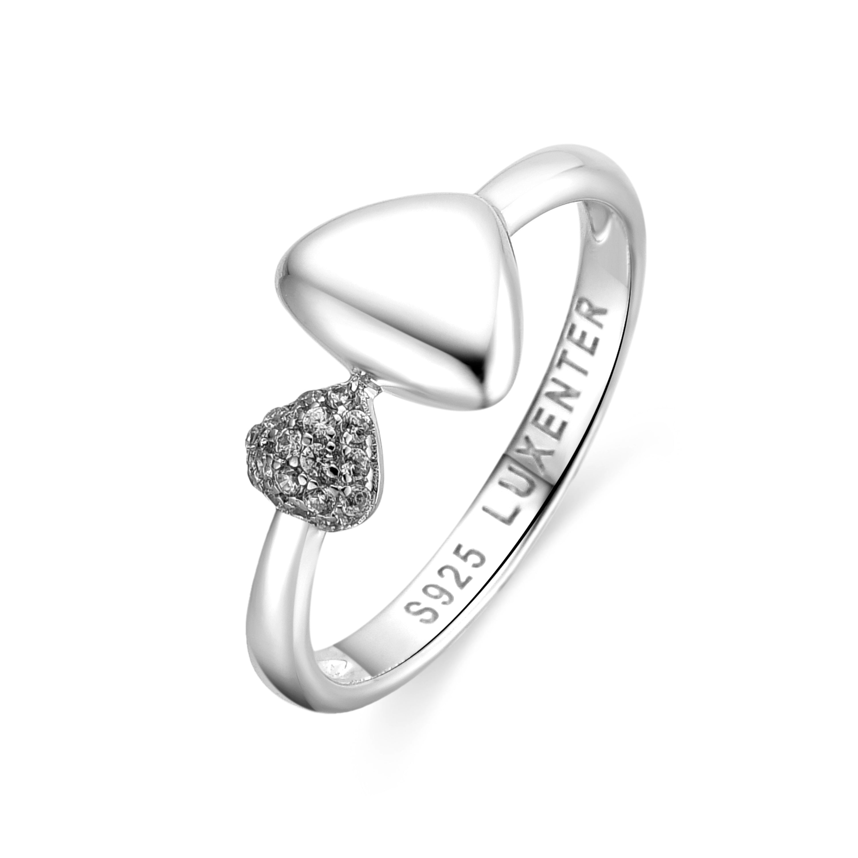 Anillo de Plata de Ley 925 y Circonita Brillante acabado rodio - Pesha