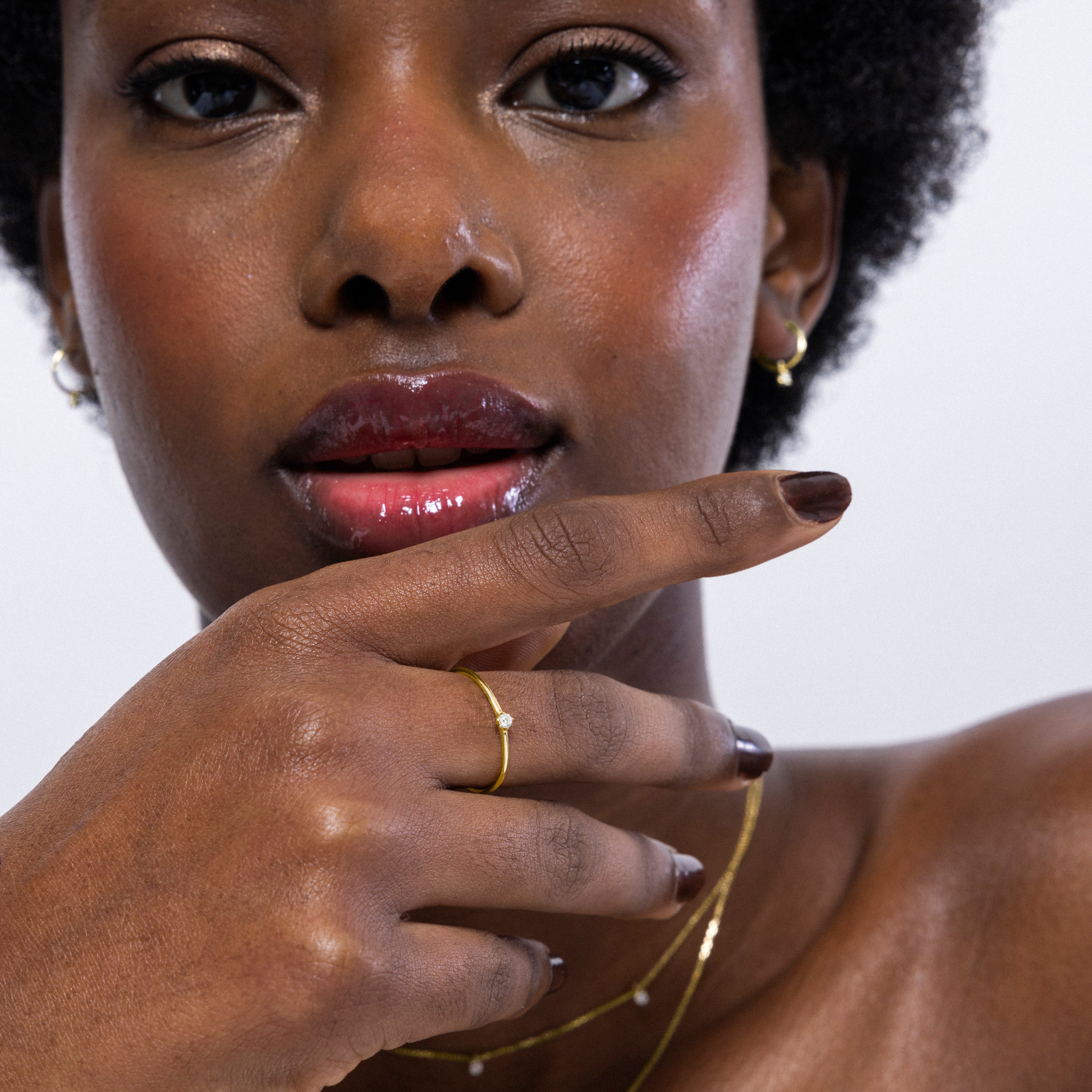 Anillo Ziva oro de ley de 18k y diamantes