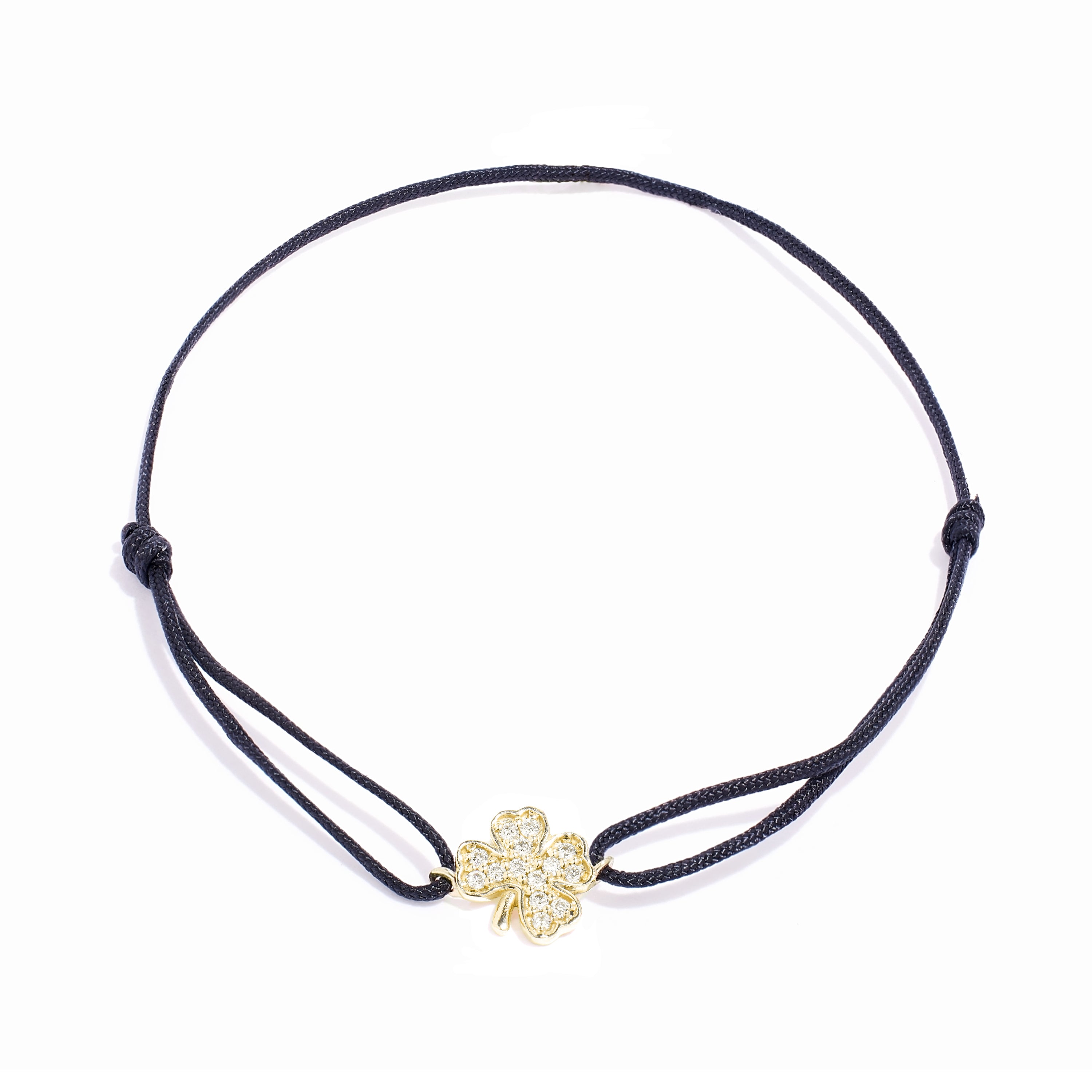 Pulsera Trebol oro de ley de 18k y diamantes