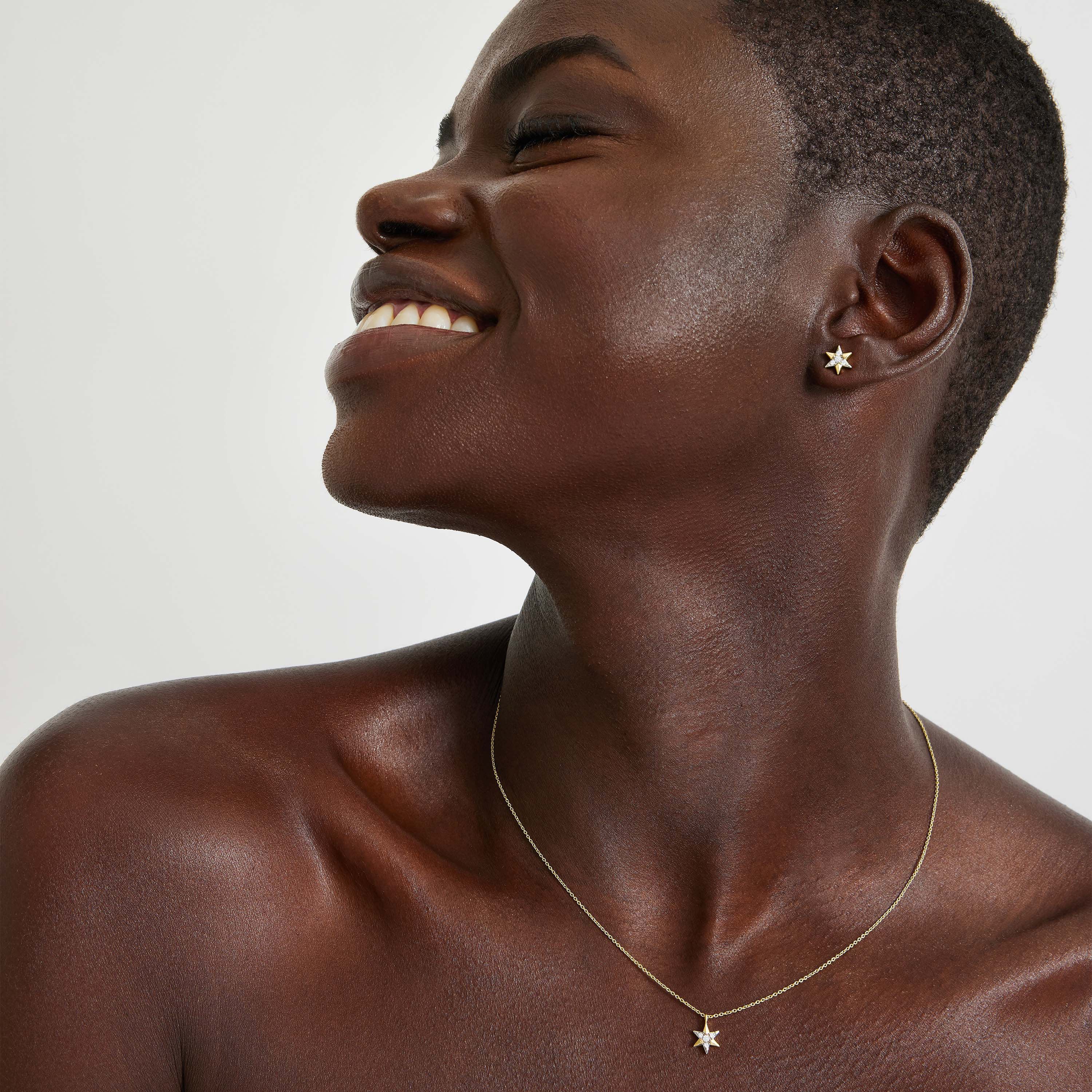 Pendientes Laru Oro de ley 18k