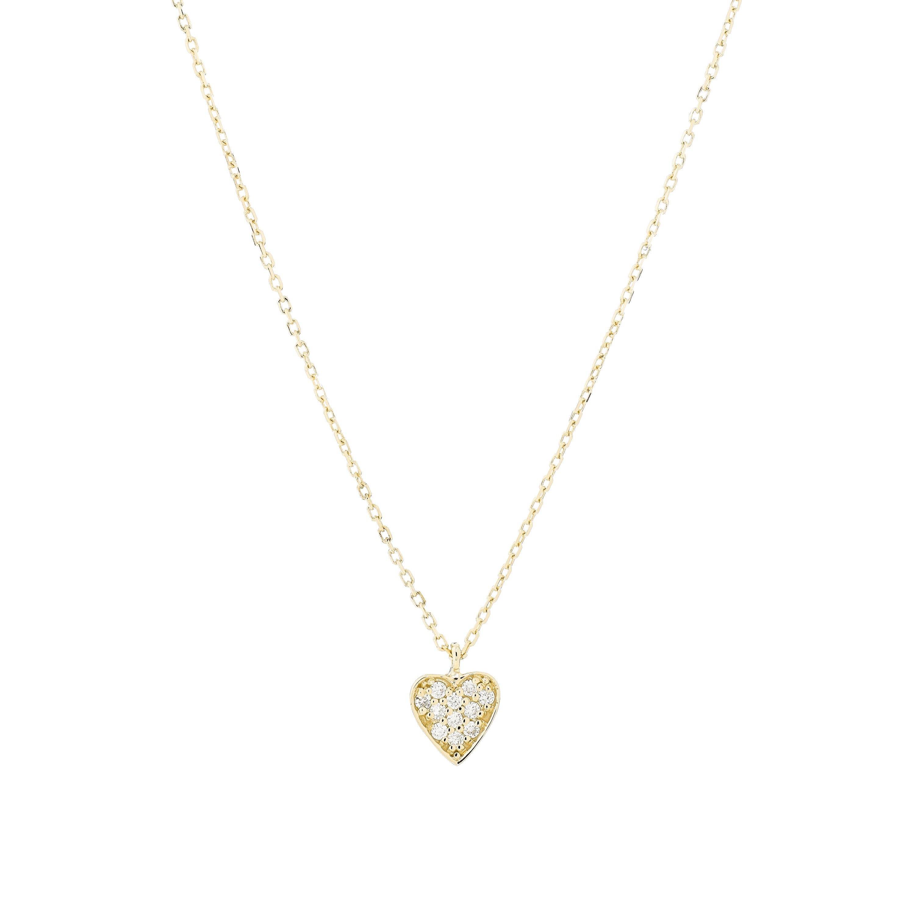 Collar Heart oro de ley de 18k y diamantes