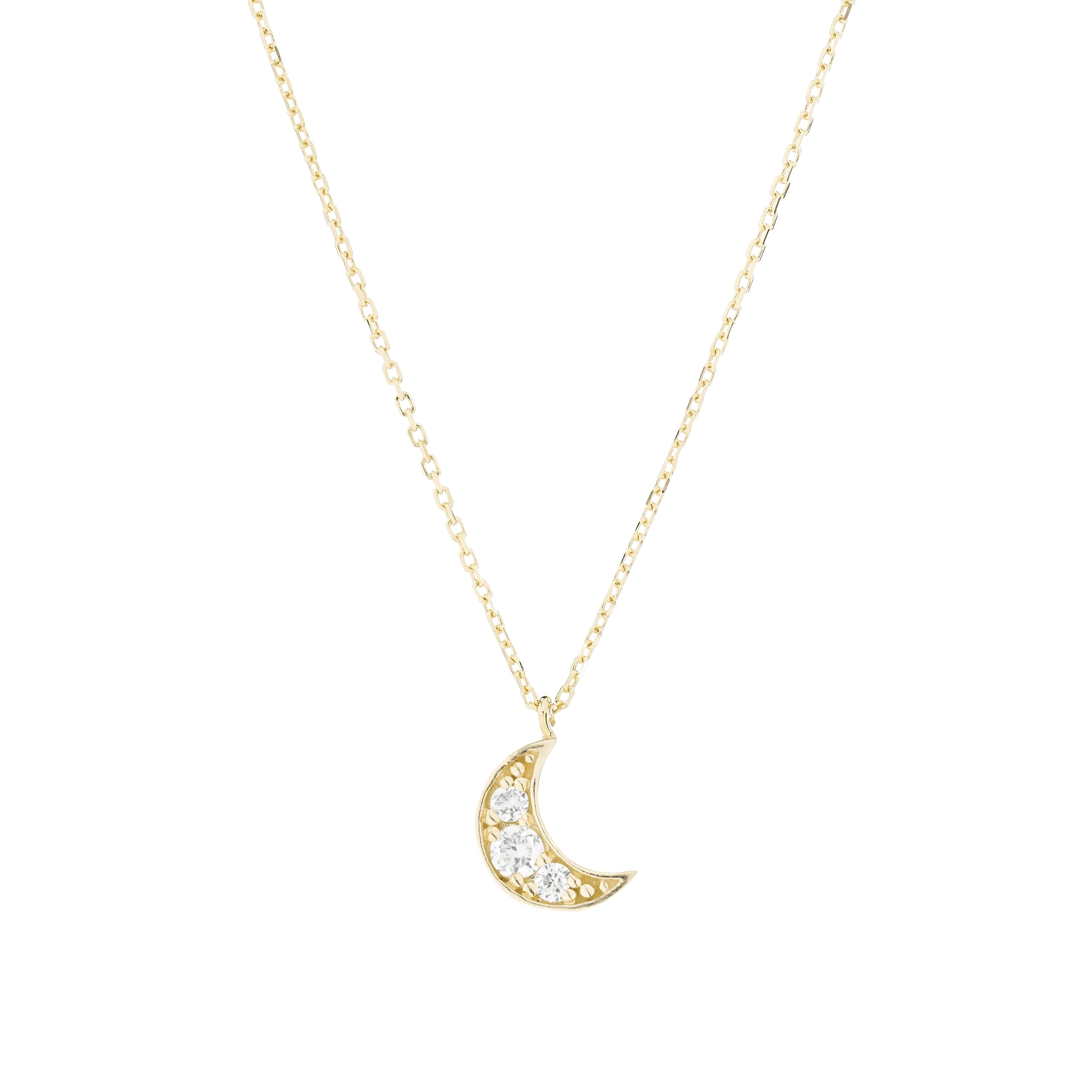 Collar Moon oro de ley de 18k y diamantes