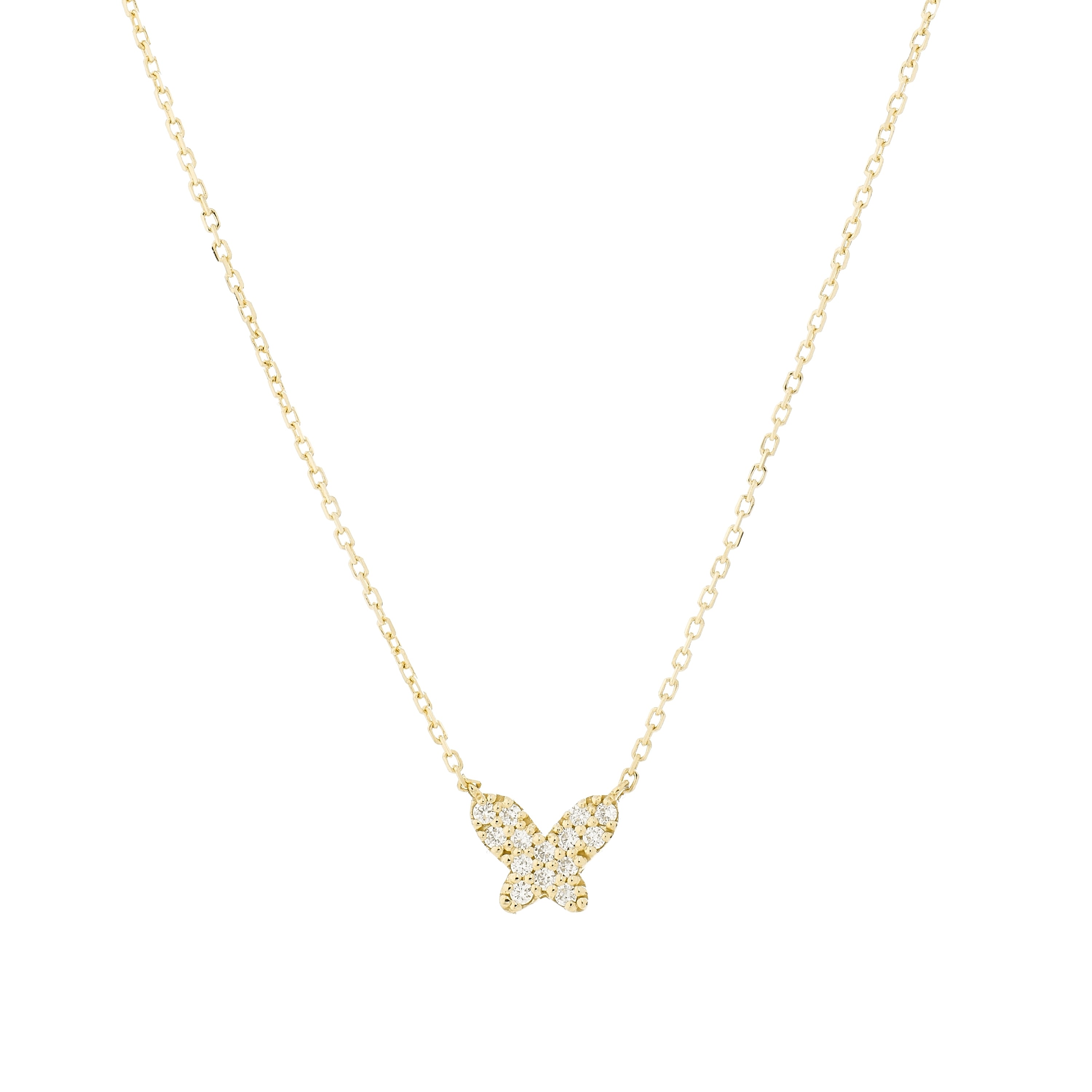 Collar Butterfly oro de ley de 18k y diamantes