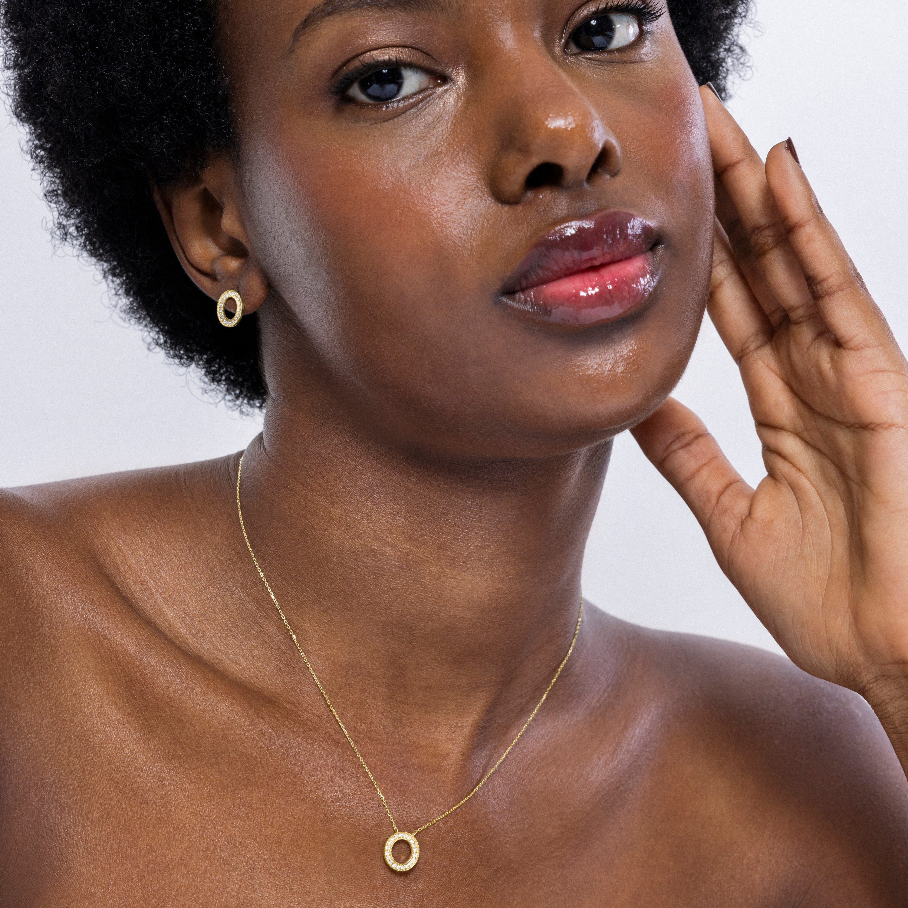 Collar Busah oro de ley de 18k y diamantes