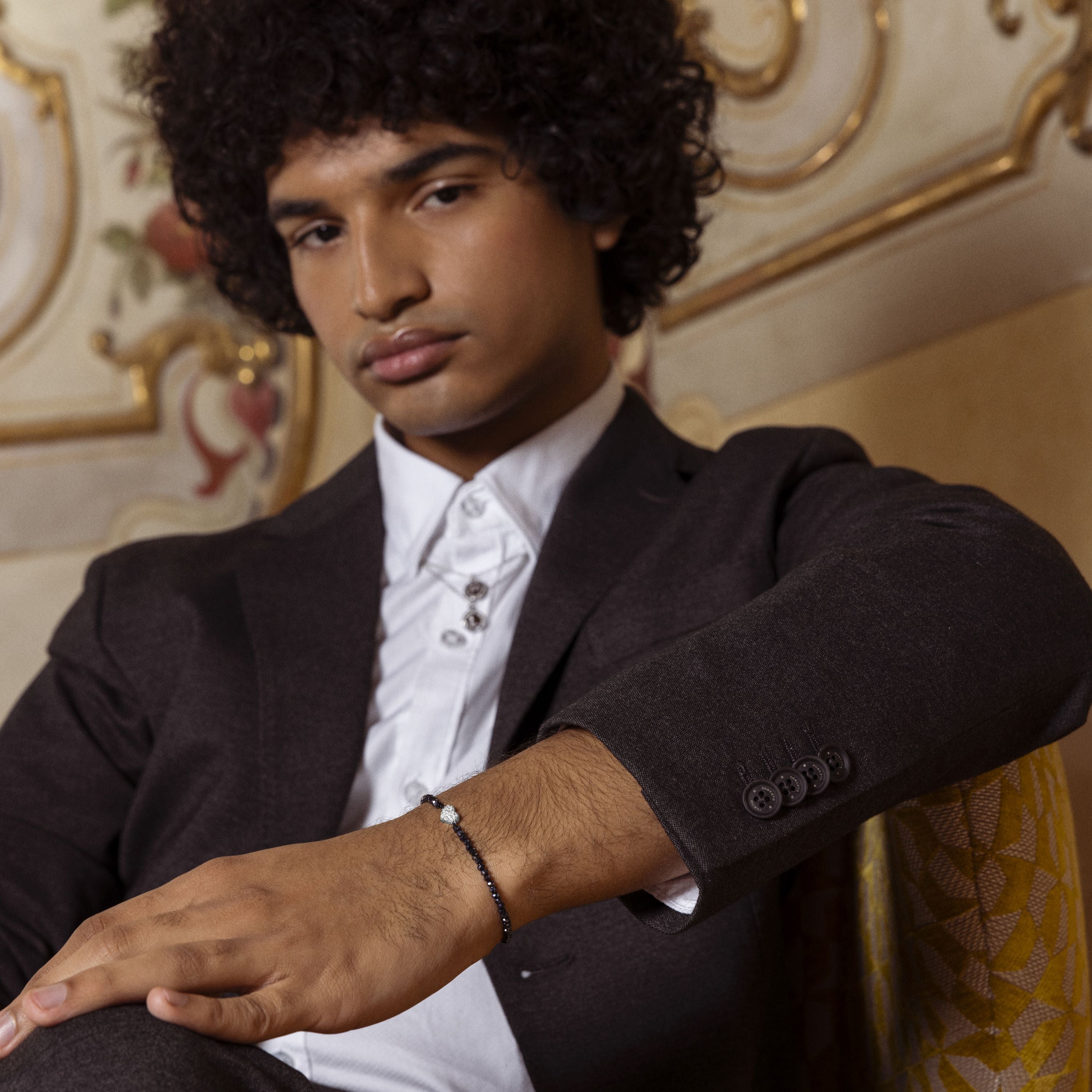 Pulsera de Plata de Ley 925 con Circonita Brillante acabada en rodio - Amor