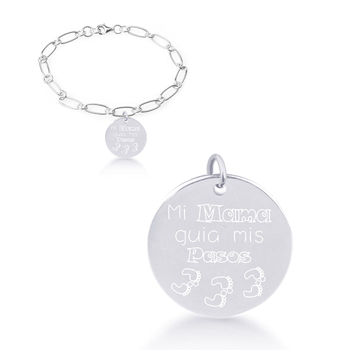 Pulsera de Plata de Ley 925 acabada en rodio - Mi Sol