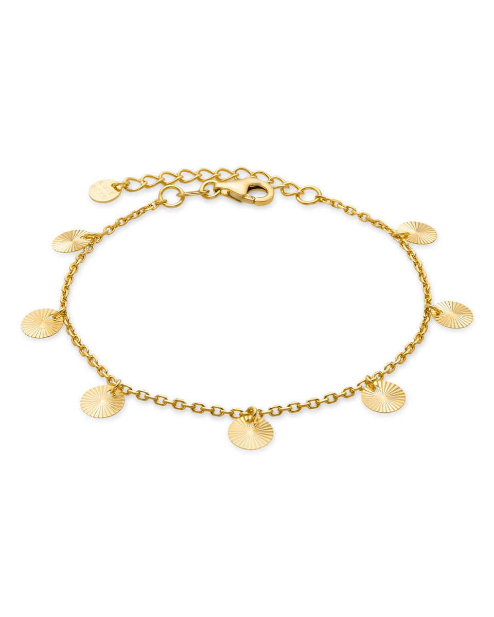 Pulsera de Plata de Ley 925 acabada en oro amarillo de 18k - Ucnee