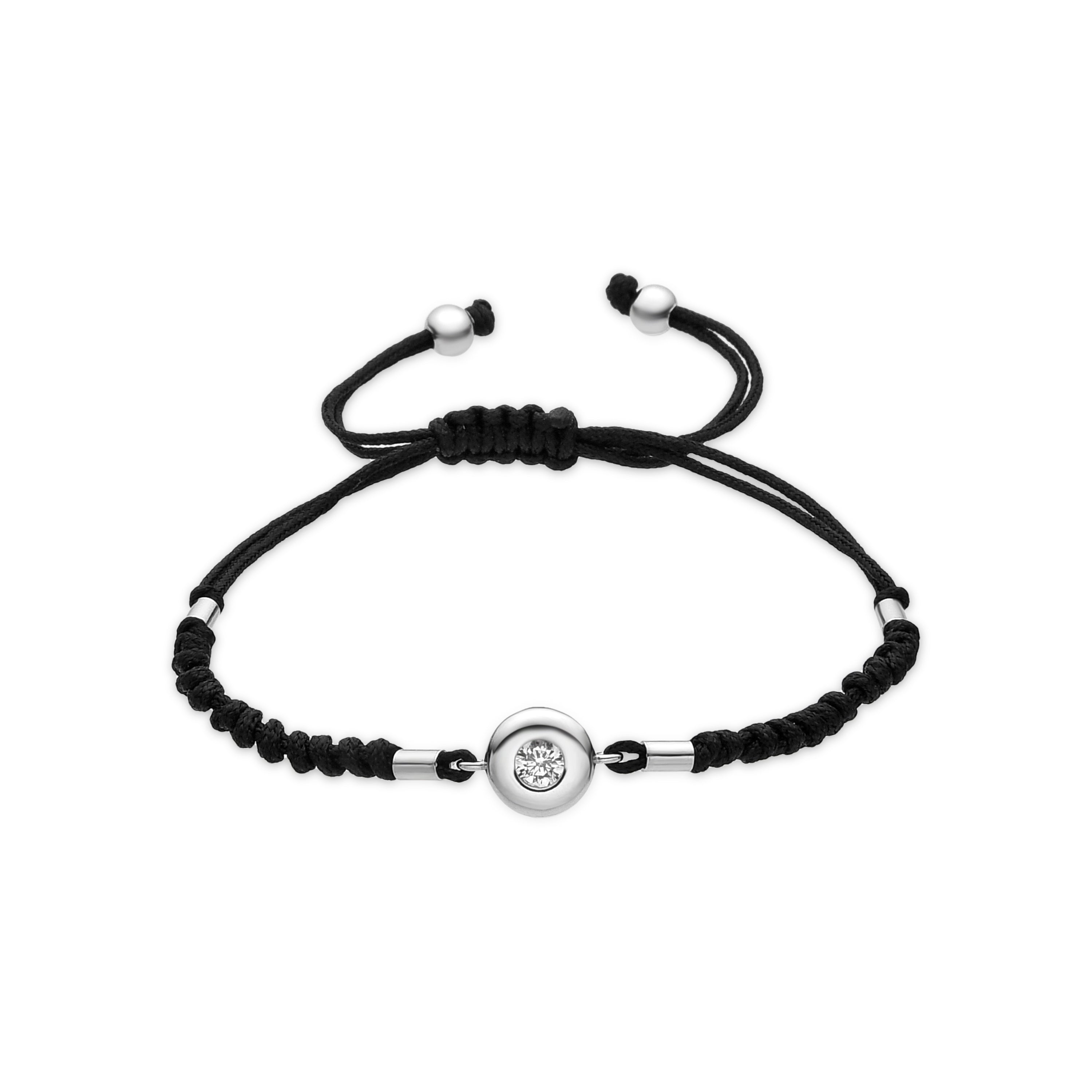 Pulsera de Plata de Ley 925 y Circonita Brillante acabado en rodio - Button