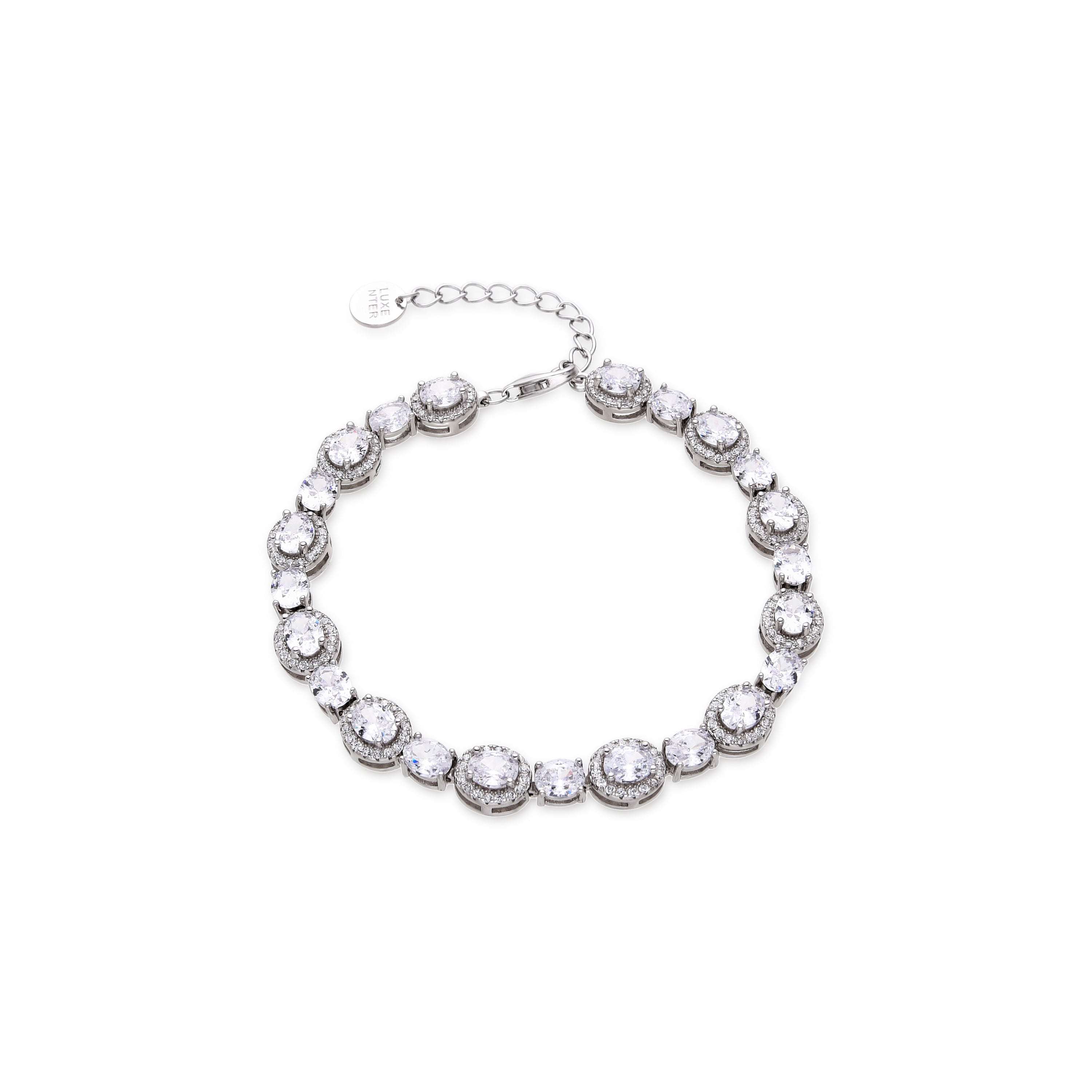 Pulsera de Plata de Ley 925 y Circonita Brillante acabada en rodio - Otrix