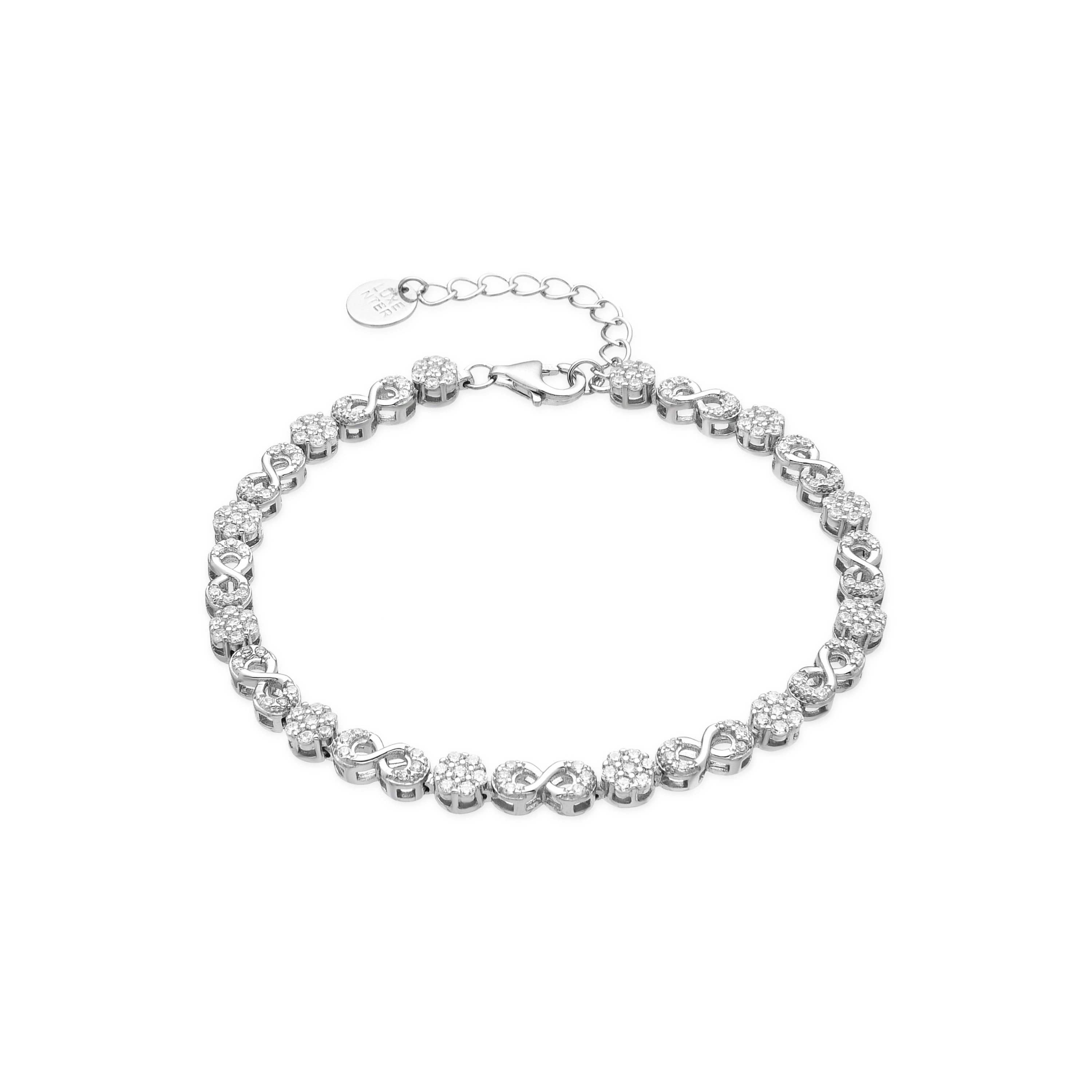 Pulsera de Plata de Ley 925 y Circonita Brillante acabado rodio - Huit