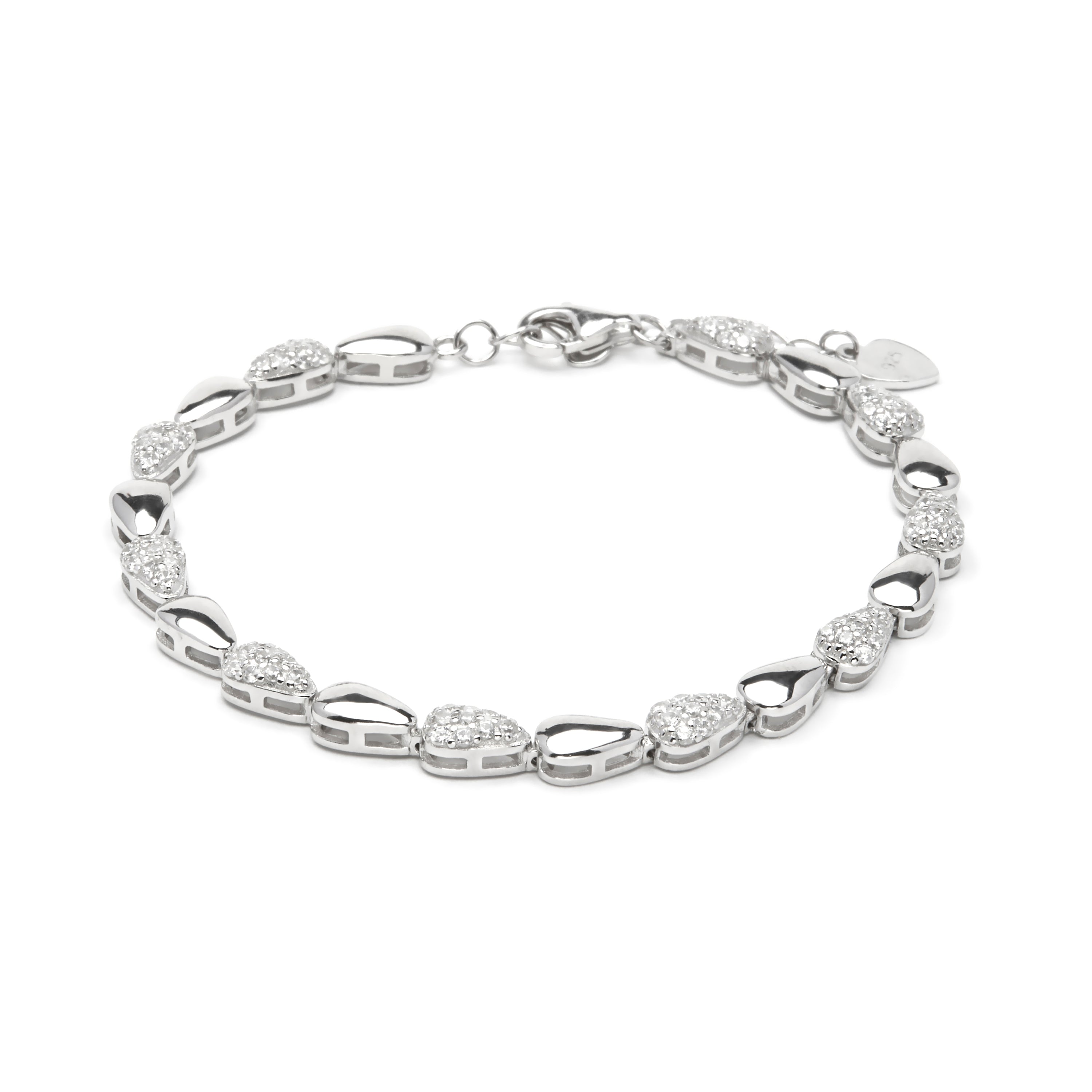 Pulsera de Plata de Ley 925 y Circonita Brillante acabado en rodio - Radlon