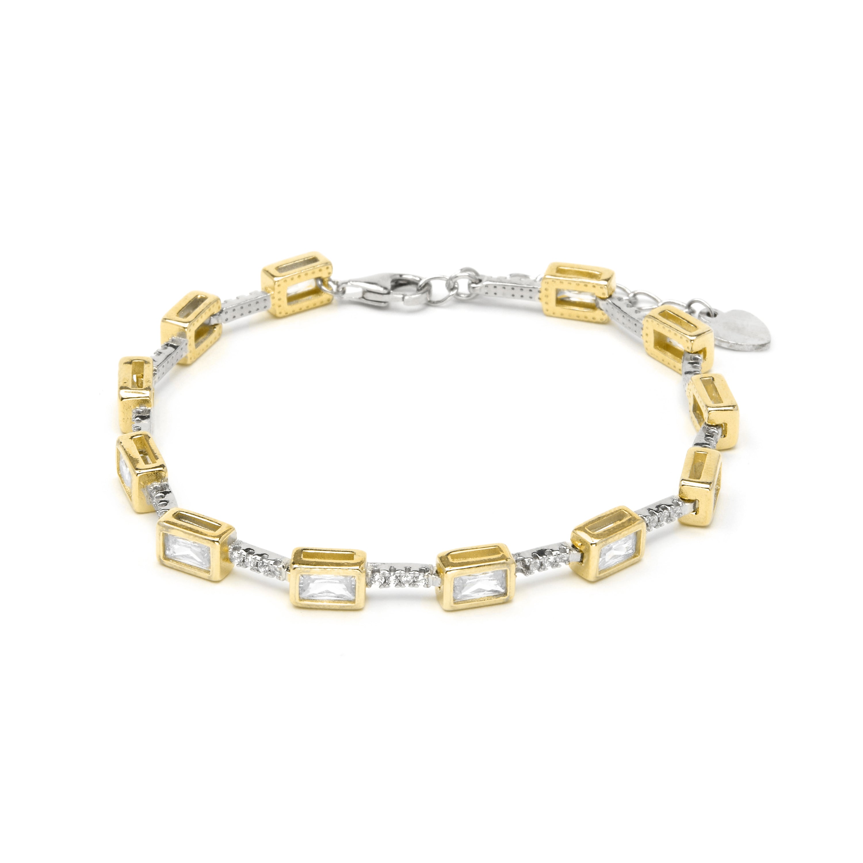 Pulsera de Plata de Ley 925 y Circonita Brillante acabado en rodio - Welco